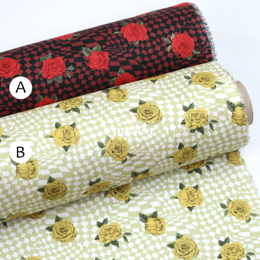 Liberty of London (Tana Lawn® Cotton Fabric) - Chequered Rose - FO:REST Fabric 布恩堂Liberty fabrictana lawnjapanese fabricykk zipper