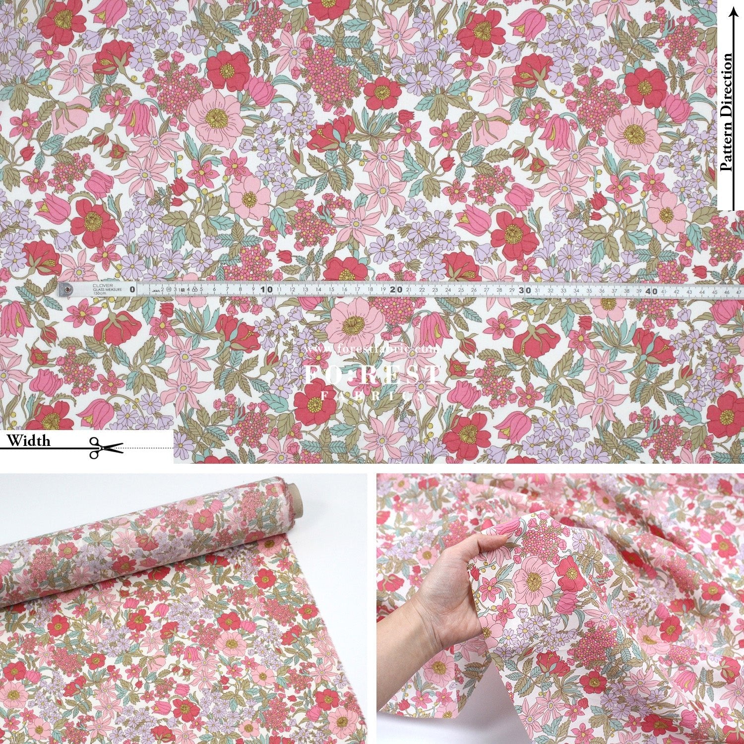 Liberty of London (Tana Lawn™ Cotton Fabric) - Clarabell - FO:REST Fabric 布恩堂Liberty fabrictana lawnjapanese fabricykk zipper