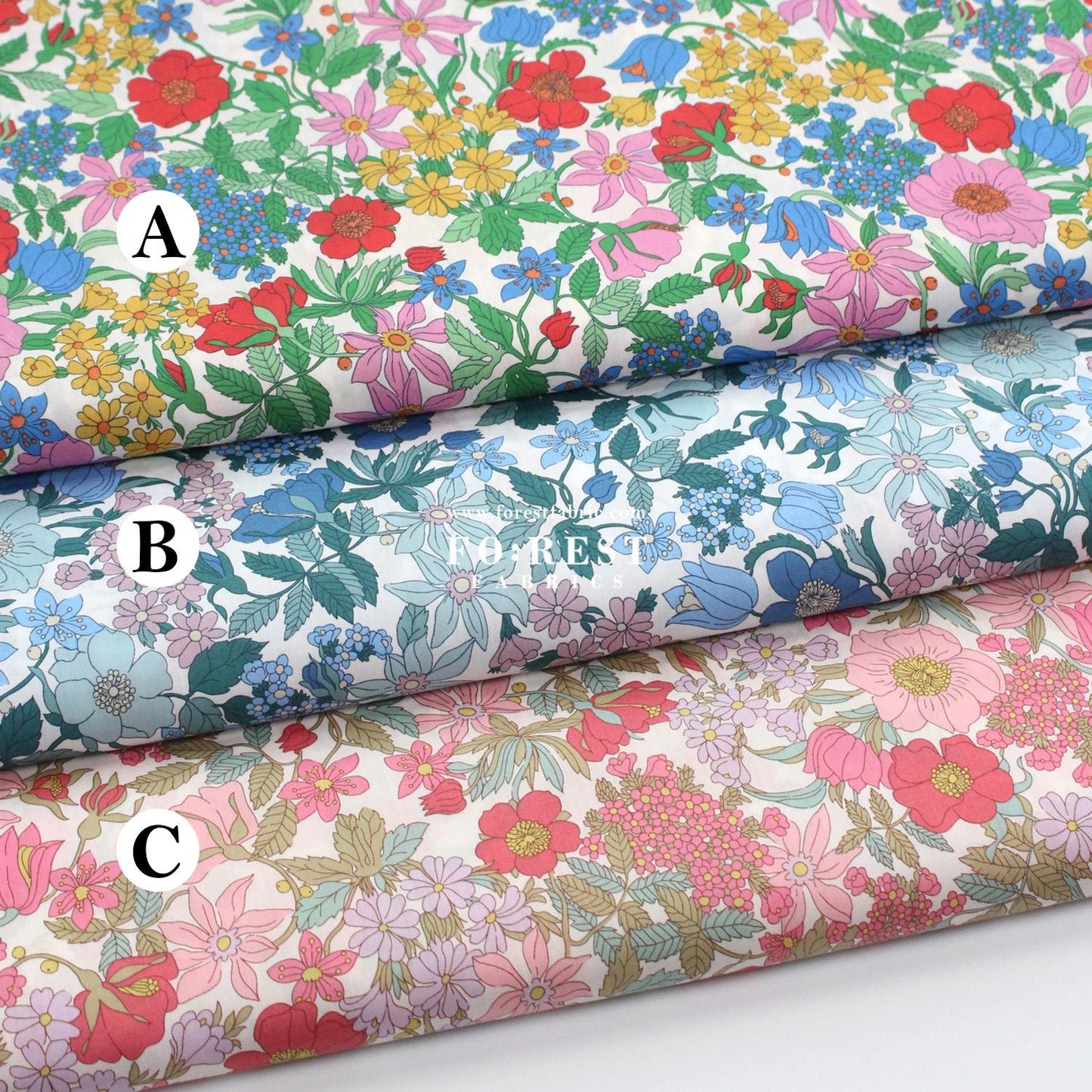 Liberty of London (Tana Lawn™ Cotton Fabric) - Clarabell - FO:REST Fabric 布恩堂Liberty fabrictana lawnjapanese fabricykk zipper