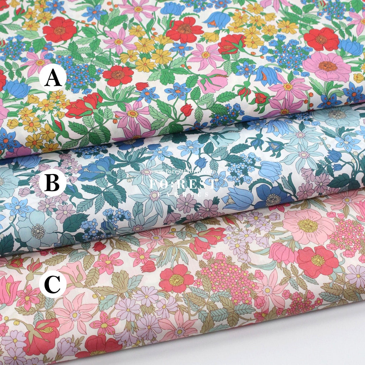 Liberty of London (Tana Lawn™ Cotton Fabric) - Clarabell - FO:REST Fabric 布恩堂Liberty fabrictana lawnjapanese fabricykk zipper