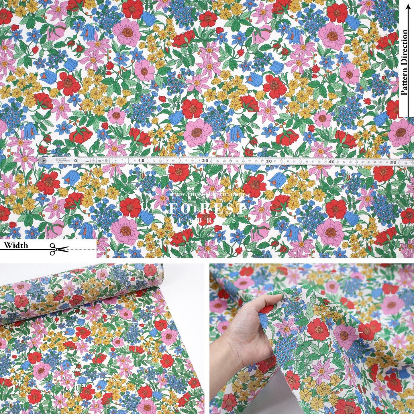 Liberty of London (Tana Lawn™ Cotton Fabric) - Clarabell - FO:REST Fabric 布恩堂Liberty fabrictana lawnjapanese fabricykk zipper
