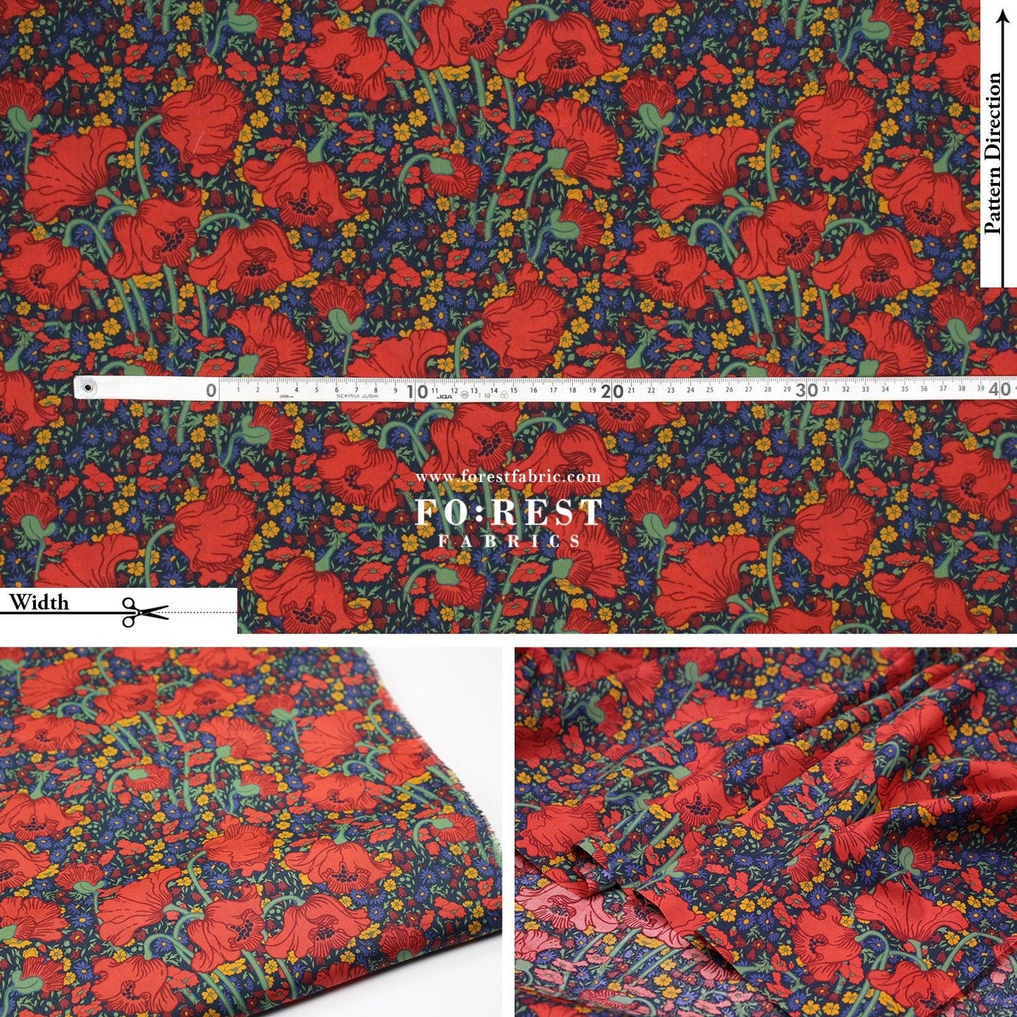 Liberty of London (Tana Lawn™ Cotton Fabric) - Clementina Daisy - FO:REST Fabric 布恩堂Liberty fabrictana lawnjapanese fabricykk zipper