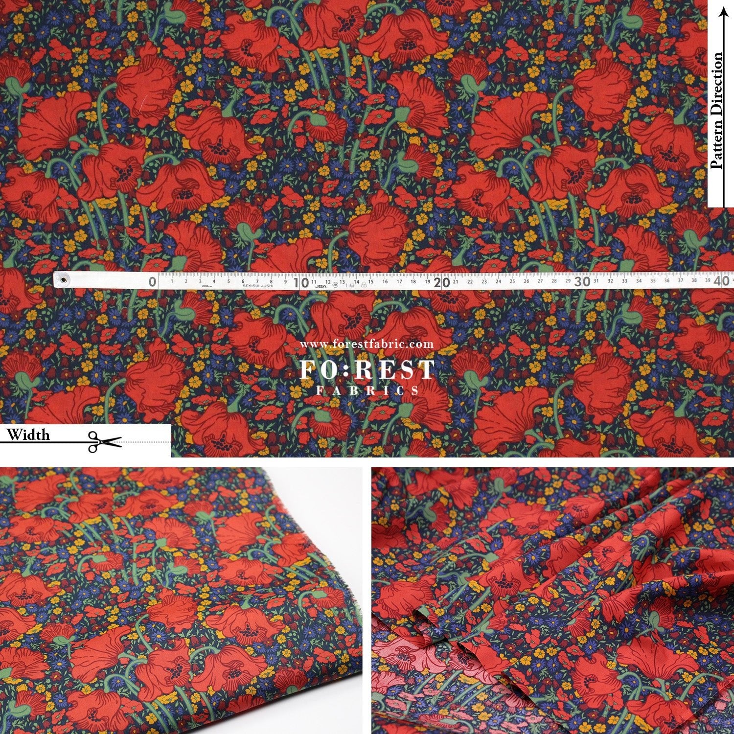 Liberty of London (Tana Lawn™ Cotton Fabric) - Clementina Daisy - FO:REST Fabric 布恩堂Liberty fabrictana lawnjapanese fabricykk zipper