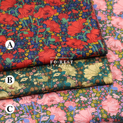 Liberty of London (Tana Lawn™ Cotton Fabric) - Clementina Daisy - FO:REST Fabric 布恩堂Liberty fabrictana lawnjapanese fabricykk zipper