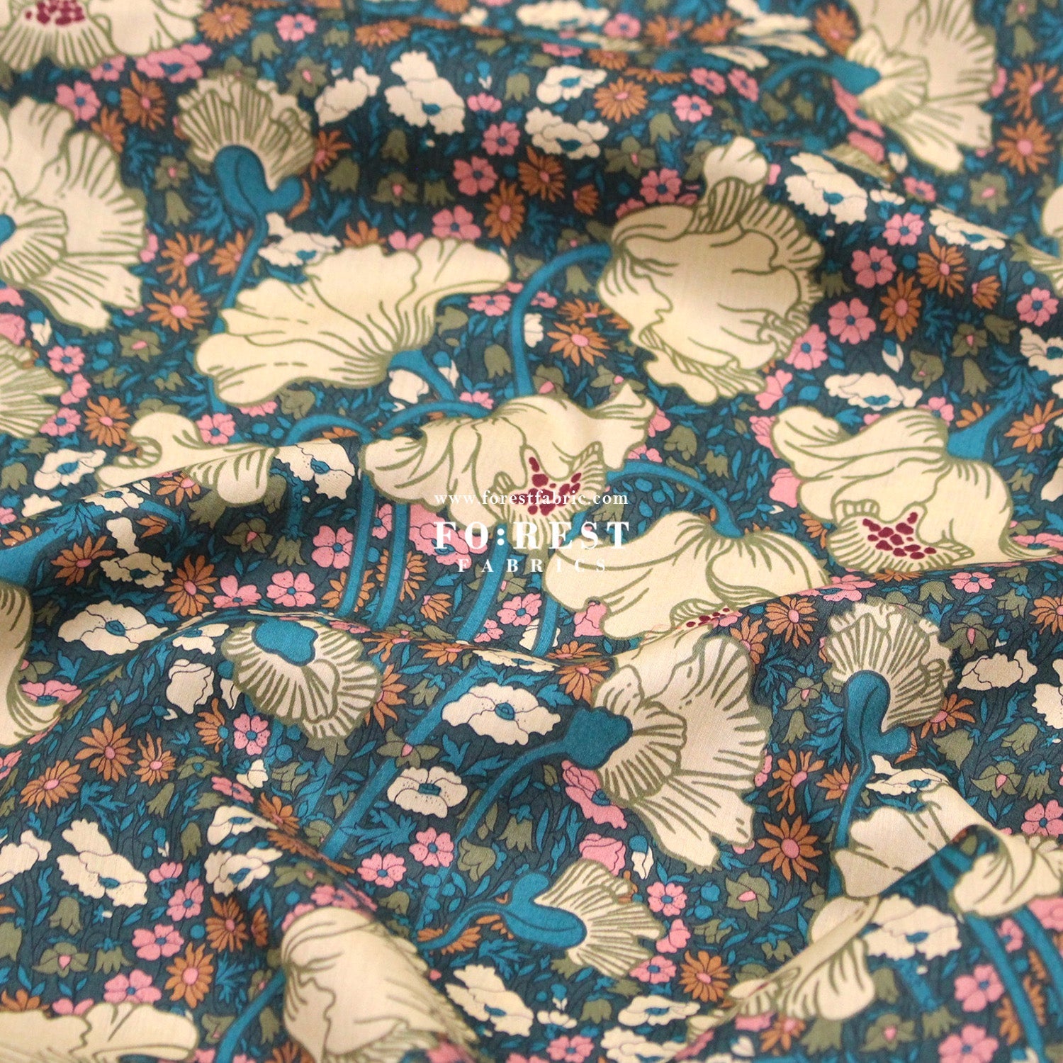 Liberty of London (Tana Lawn™ Cotton Fabric) - Clementina Daisy - FO:REST Fabric 布恩堂Liberty fabrictana lawnjapanese fabricykk zipper
