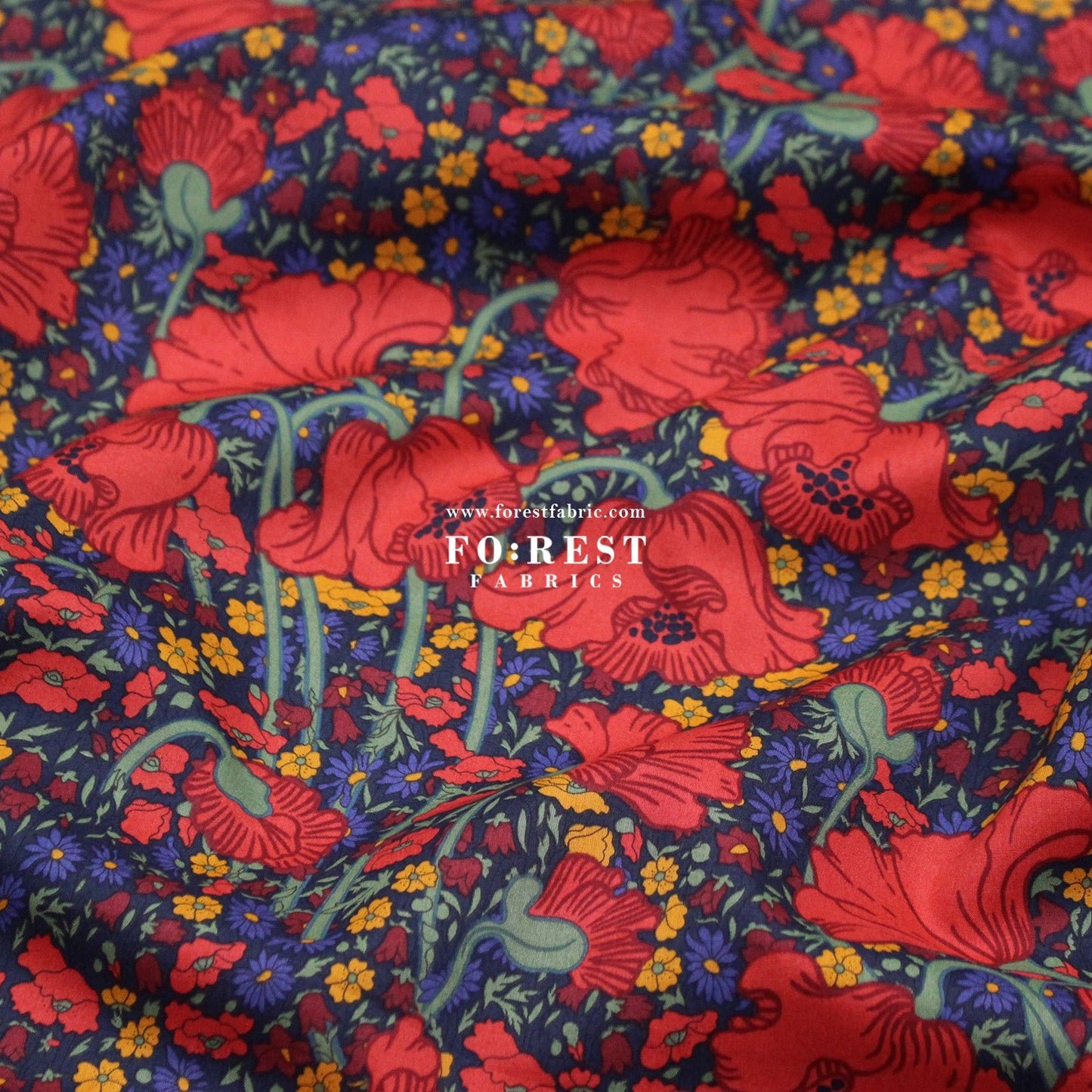 Liberty of London (Tana Lawn™ Cotton Fabric) - Clementina Daisy - FO:REST Fabric 布恩堂Liberty fabrictana lawnjapanese fabricykk zipper