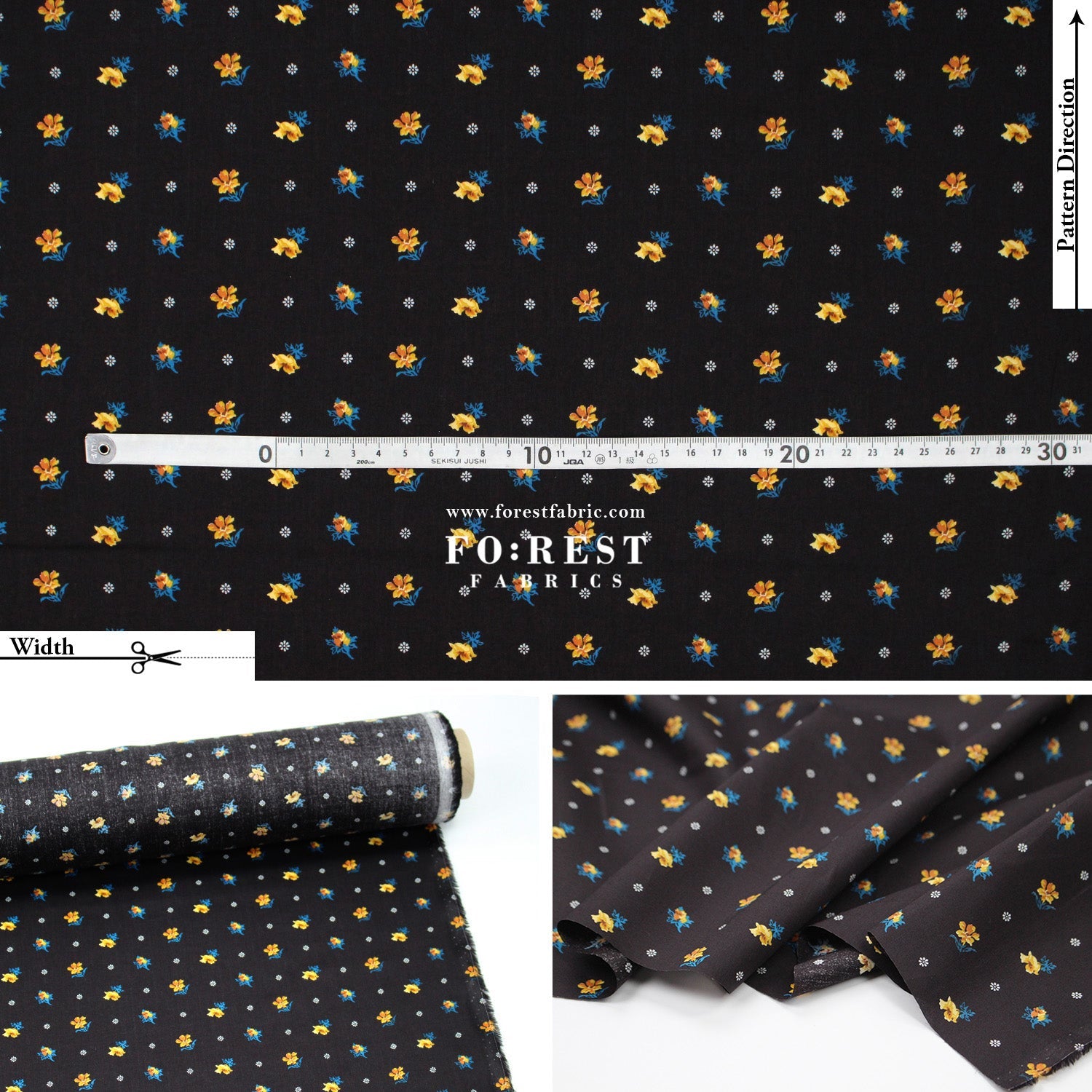 Liberty of London (Tana Lawn™ Cotton Fabric) - Clio - FO:REST Fabric 布恩堂Liberty fabrictana lawnjapanese fabricykk zipper