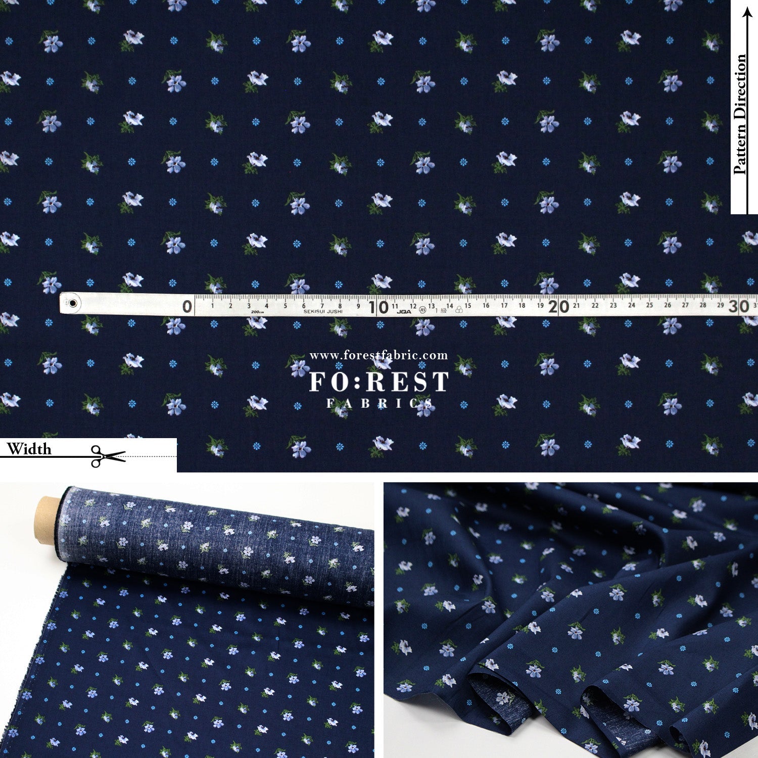Liberty of London (Tana Lawn™ Cotton Fabric) - Clio - FO:REST Fabric 布恩堂Liberty fabrictana lawnjapanese fabricykk zipper