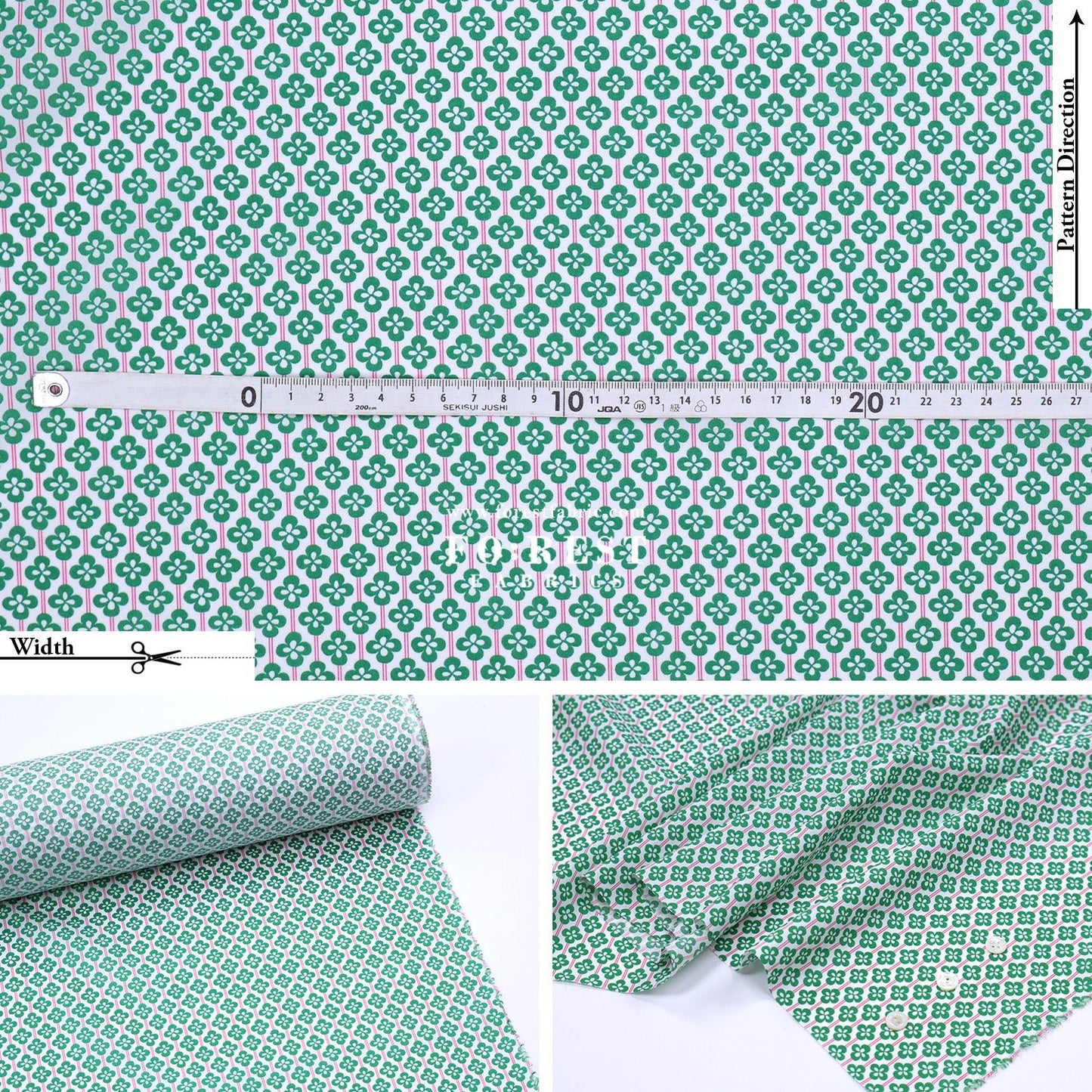 Liberty of London (Tana Lawn™ Cotton Fabric) - Clover Fiflds - FO:REST Fabric 布恩堂Liberty fabrictana lawnjapanese fabricykk zipper