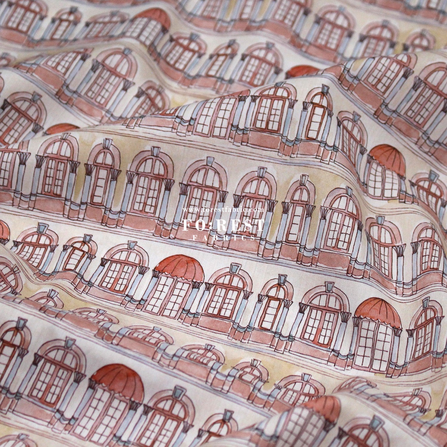 Liberty of London (Tana Lawn™ Cotton Fabric) - Colonial Arches - FO:REST Fabric 布恩堂Liberty fabrictana lawnjapanese fabricykk zipper