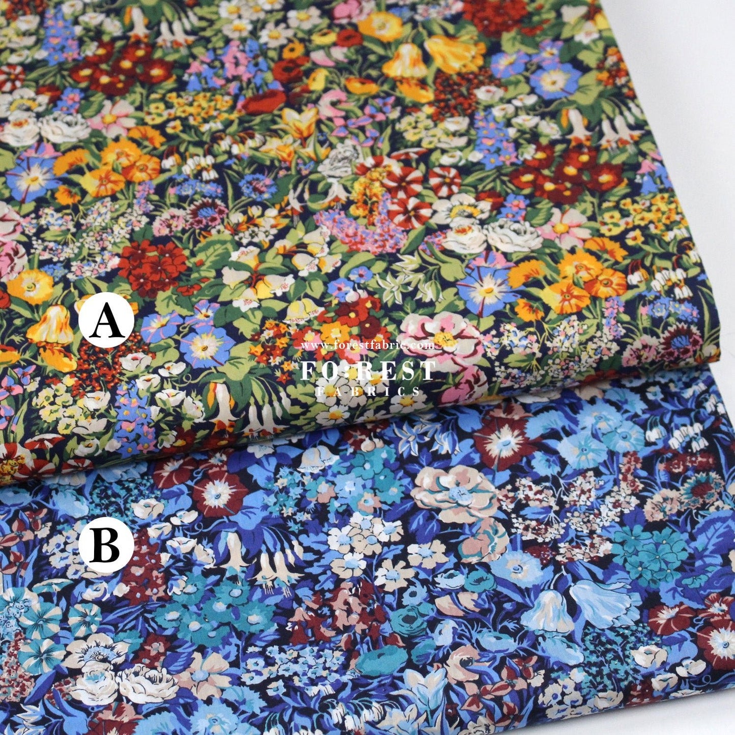 Liberty of London (Tana Lawn™ Cotton Fabric) - Cottage Garden - FO:REST Fabric 布恩堂Liberty fabrictana lawnjapanese fabricykk zipper