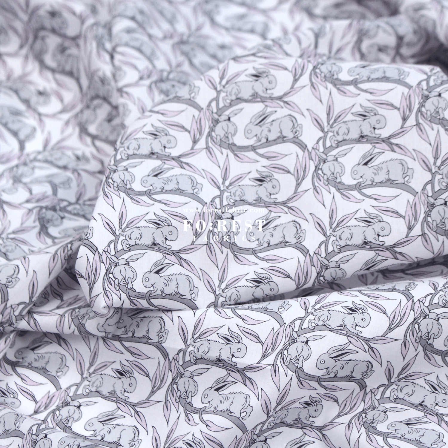 Liberty of London (Tana Lawn® Cotton Fabric) - Cotton Tail - FO:REST Fabric 布恩堂Liberty fabrictana lawnjapanese fabricykk zipper