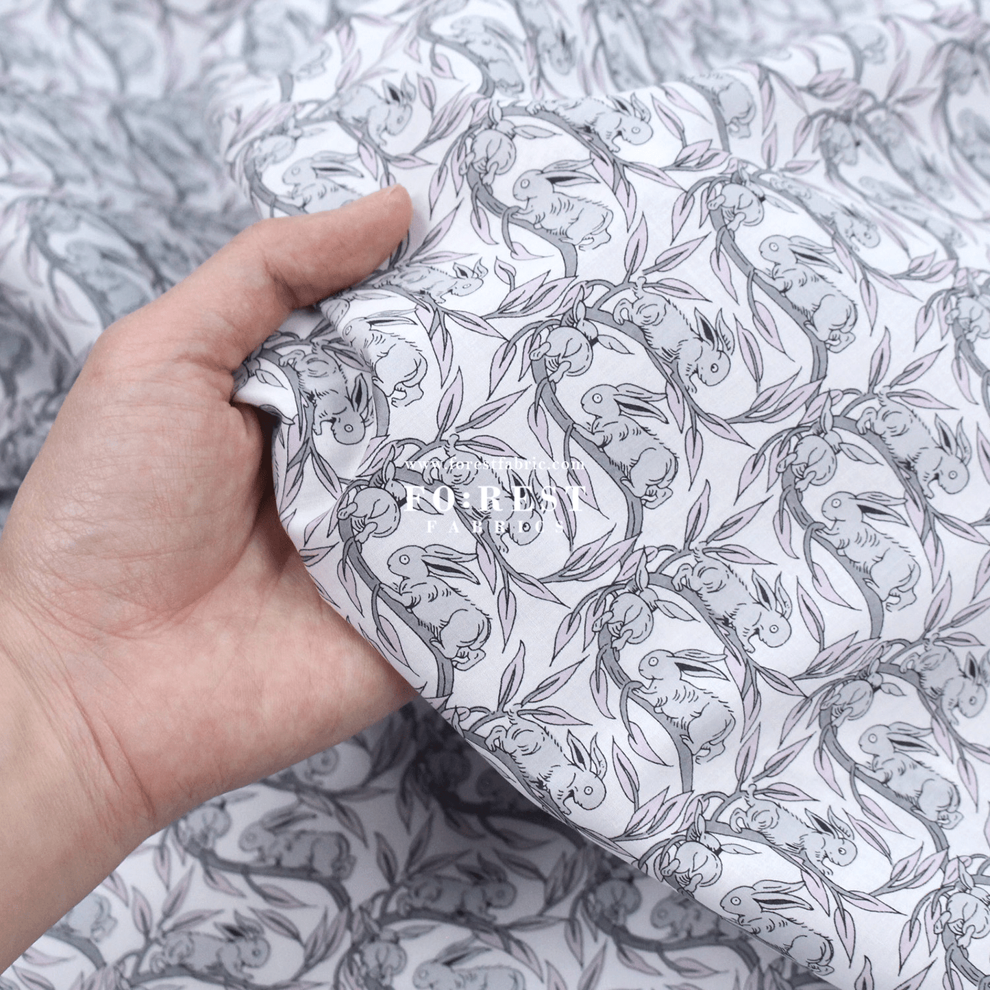 Liberty of London (Tana Lawn® Cotton Fabric) - Cotton Tail - FO:REST Fabric 布恩堂Liberty fabrictana lawnjapanese fabricykk zipper