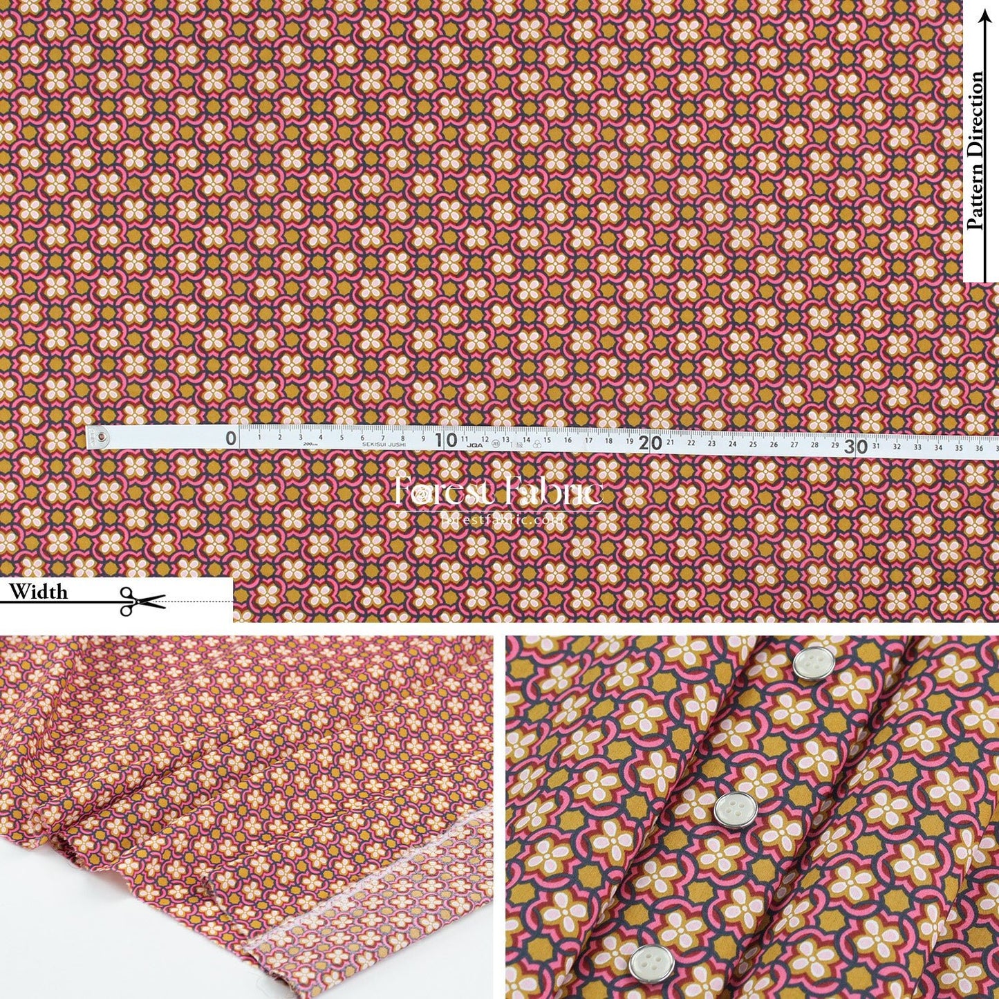 Liberty of London (Tana Lawn™ Cotton Fabric) - Daisy Link - FO:REST Fabric 布恩堂Liberty fabrictana lawnjapanese fabricykk zipper