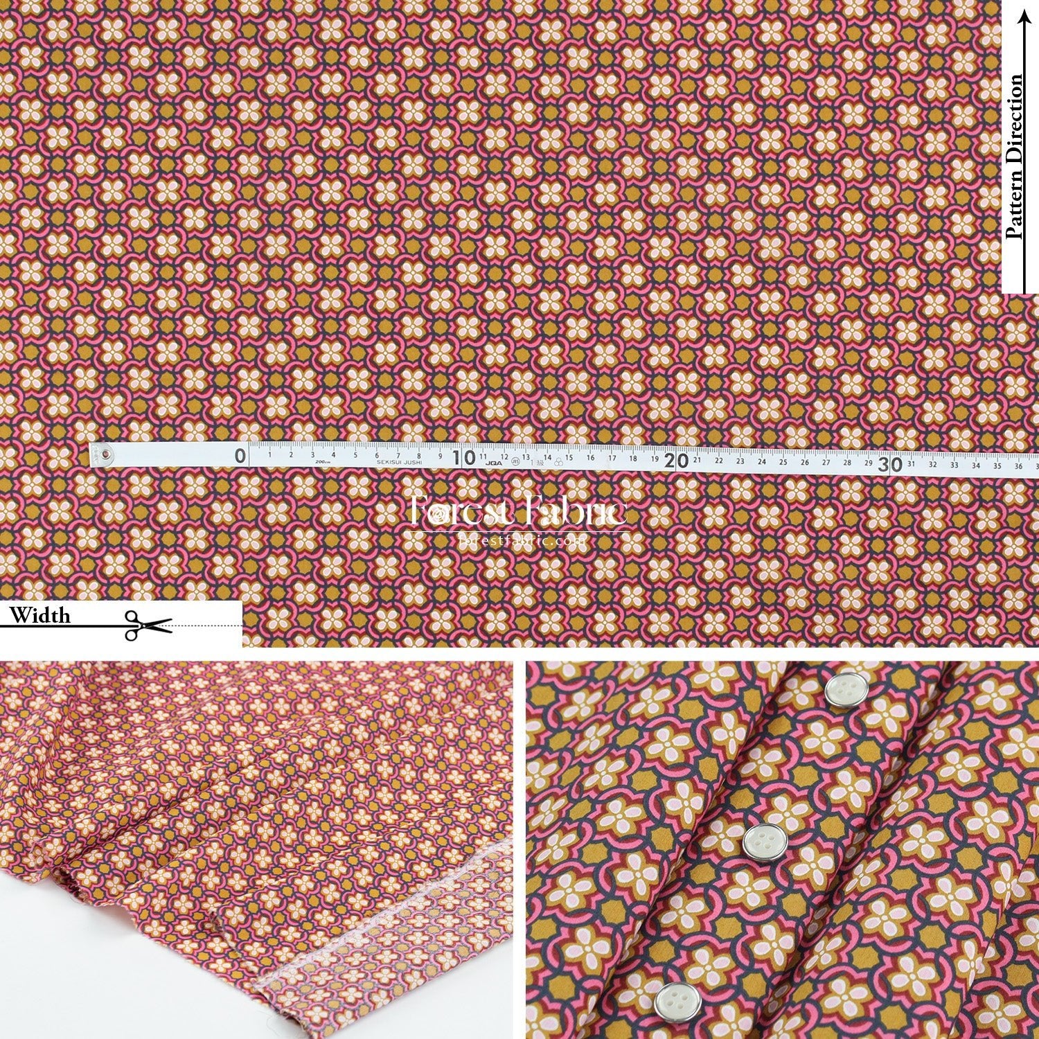 Liberty of London (Tana Lawn™ Cotton Fabric) - Daisy Link - FO:REST Fabric 布恩堂Liberty fabrictana lawnjapanese fabricykk zipper