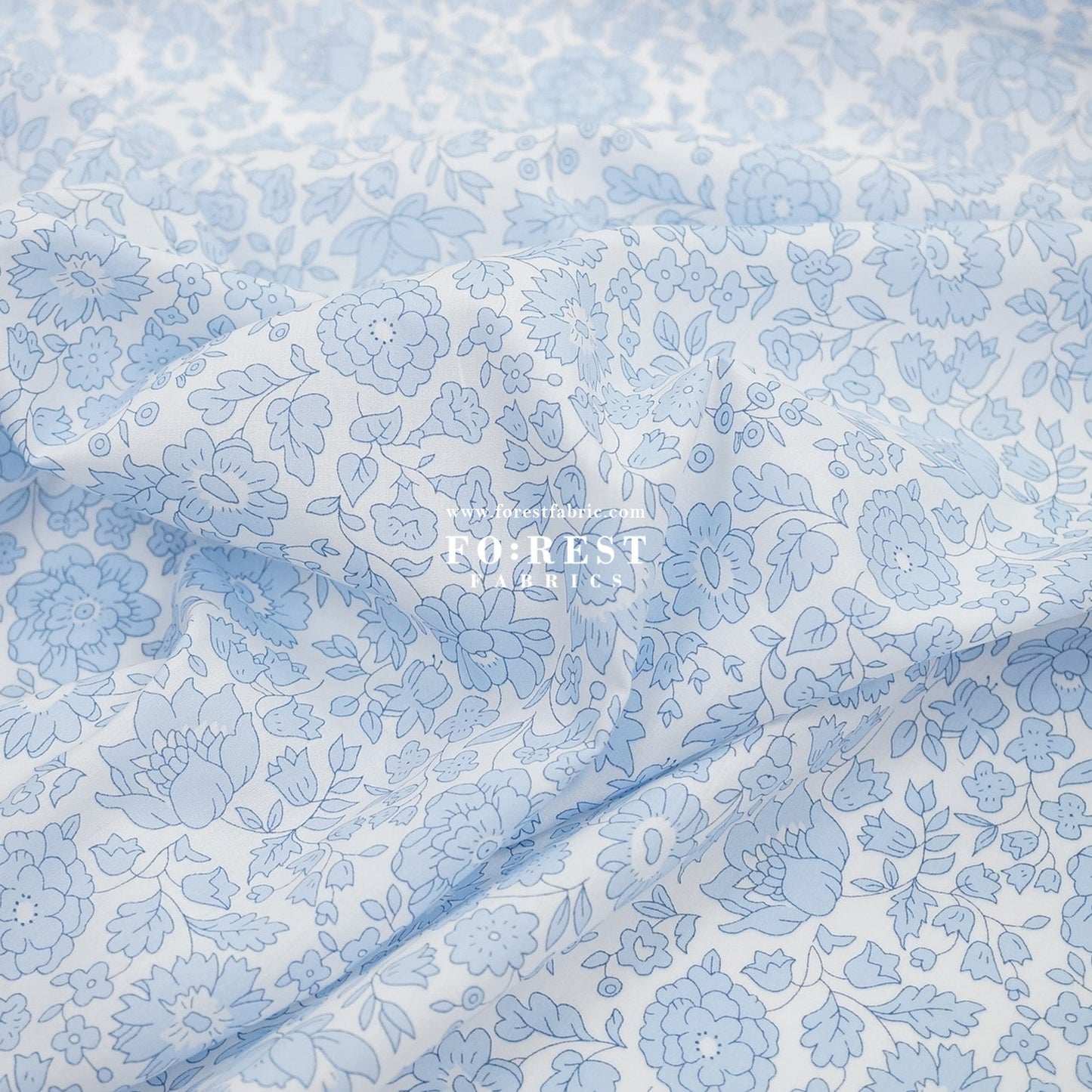 Liberty of London (Tana Lawn™ Cotton Fabric) - Danjo Sky - FO:REST Fabric 布恩堂Liberty fabrictana lawnjapanese fabricykk zipper