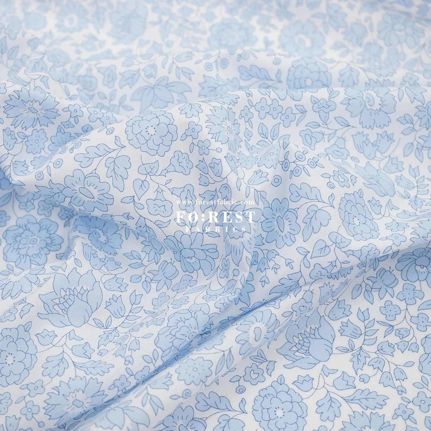 Liberty of London (Tana Lawn™ Cotton Fabric) - Danjo Sky - FO:REST Fabric 布恩堂Liberty fabrictana lawnjapanese fabricykk zipper