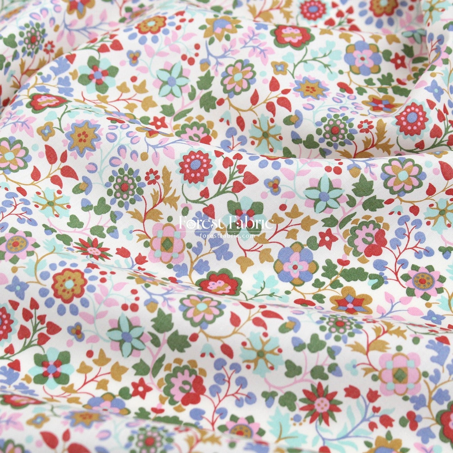 Liberty of London (Tana Lawn™ Cotton Fabric) - Dasha Floral - FO:REST Fabric 布恩堂Liberty fabrictana lawnjapanese fabricykk zipper