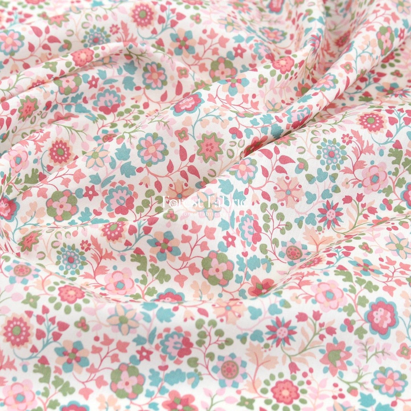 Liberty of London (Tana Lawn™ Cotton Fabric) - Dasha Floral - FO:REST Fabric 布恩堂Liberty fabrictana lawnjapanese fabricykk zipper
