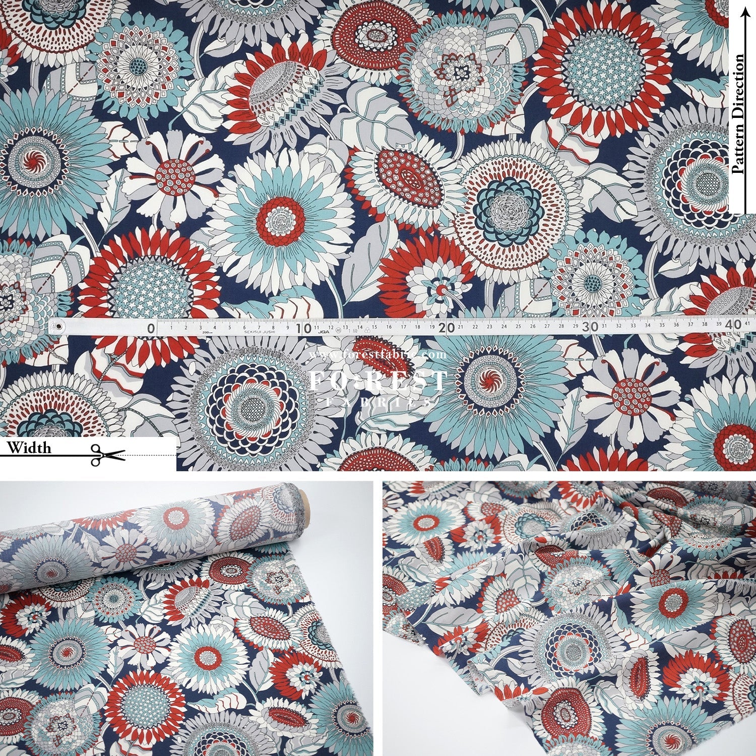 Liberty of London (Tana Lawn™ Cotton Fabric) - Dusk - FO:REST Fabric 布恩堂Liberty fabrictana lawnjapanese fabricykk zipper