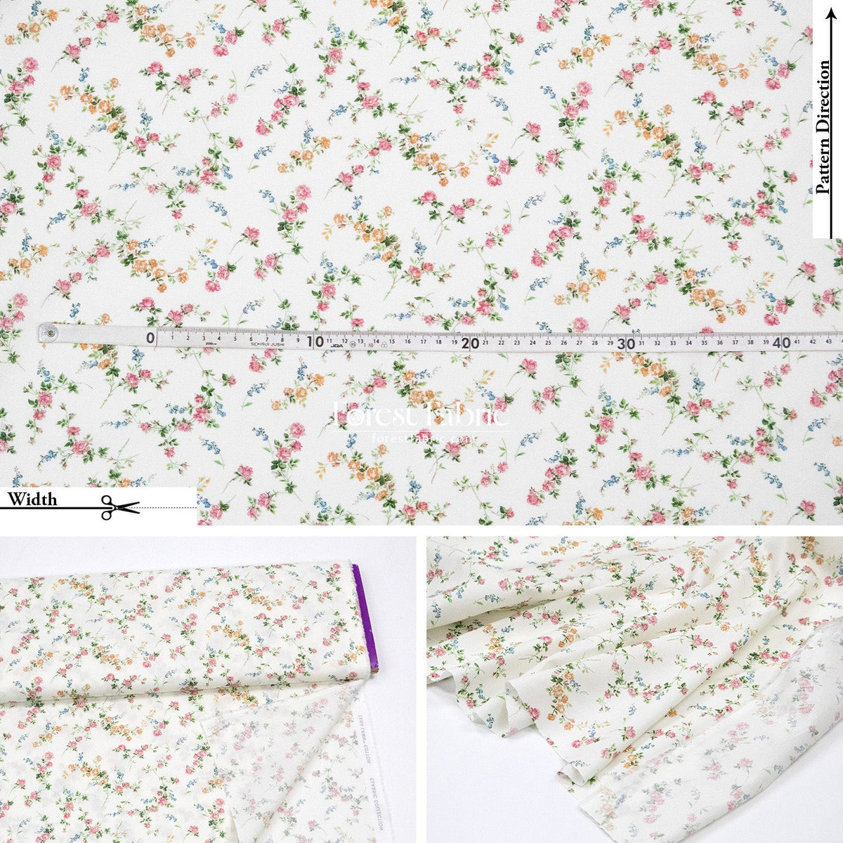 Liberty of London (Tana Lawn™ Cotton Fabric) - elizabeth - FO:REST Fabric 布恩堂Liberty fabrictana lawnjapanese fabricykk zipper