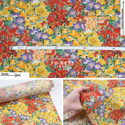 Liberty of London (Tana Lawn™ Cotton Fabric) - Ellis Garden - FO:REST Fabric 布恩堂Liberty fabrictana lawnjapanese fabricykk zipper