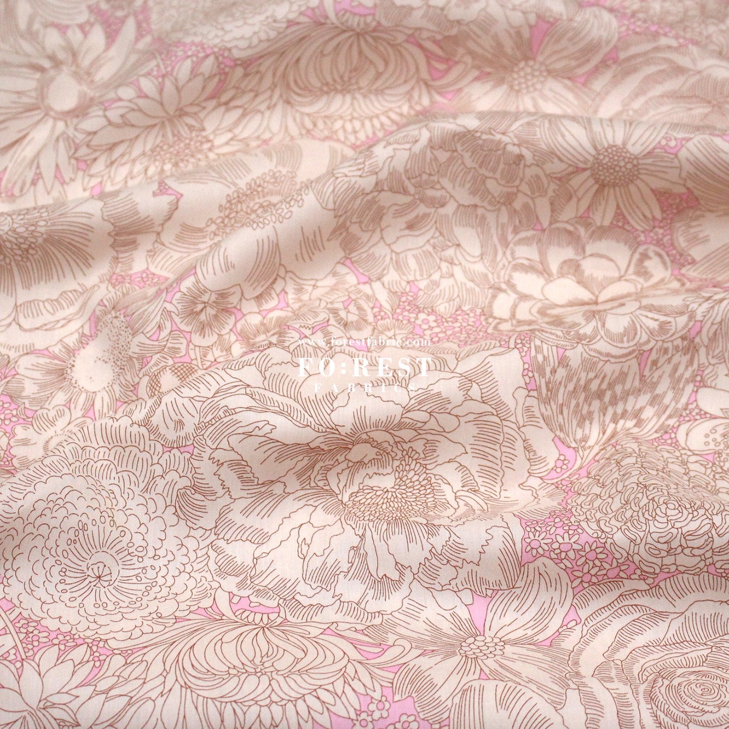 Liberty of London (Tana Lawn™ Cotton Fabric) - English Bloom - FO:REST Fabric 布恩堂Liberty fabrictana lawnjapanese fabricykk zipper