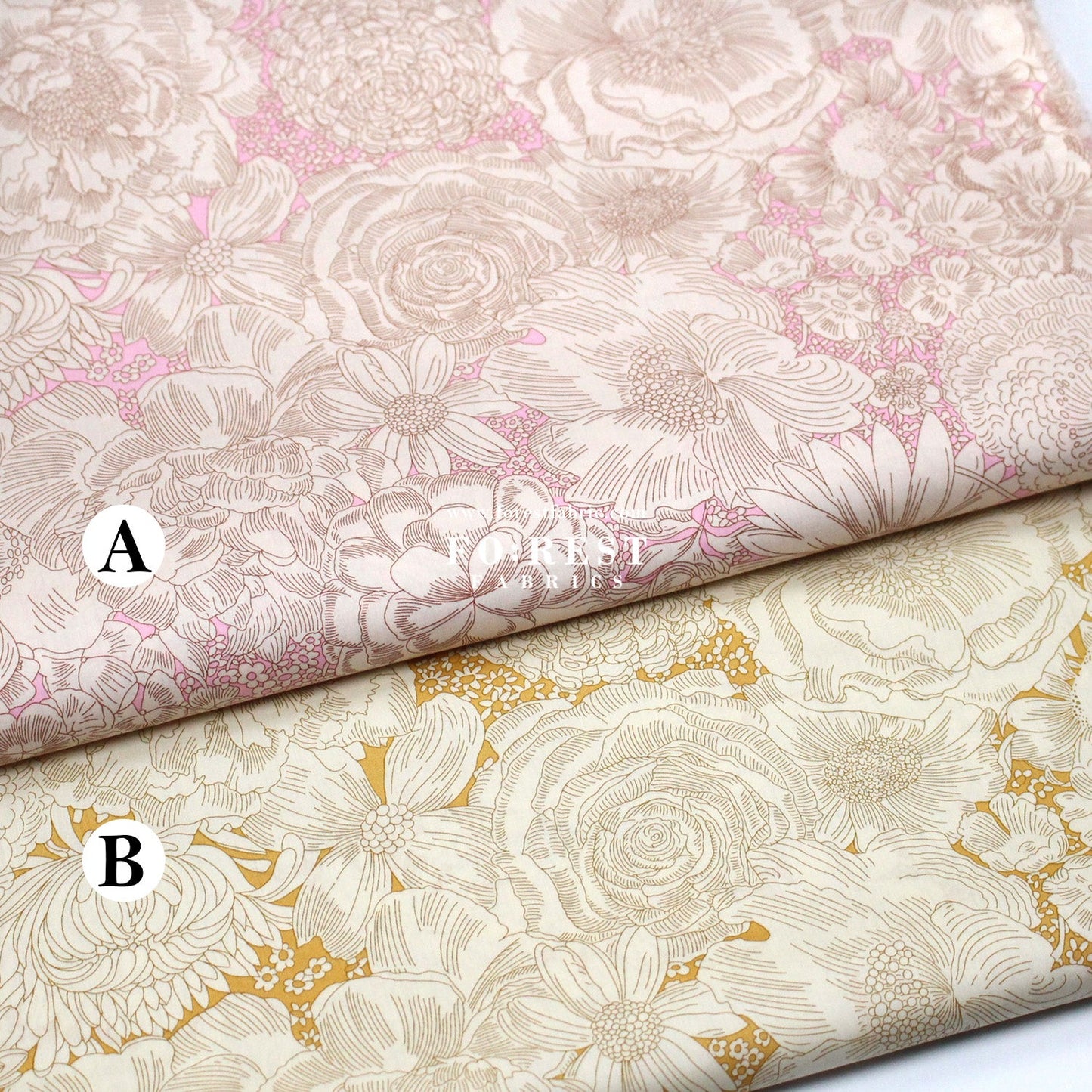 Liberty of London (Tana Lawn™ Cotton Fabric) - English Bloom - FO:REST Fabric 布恩堂Liberty fabrictana lawnjapanese fabricykk zipper