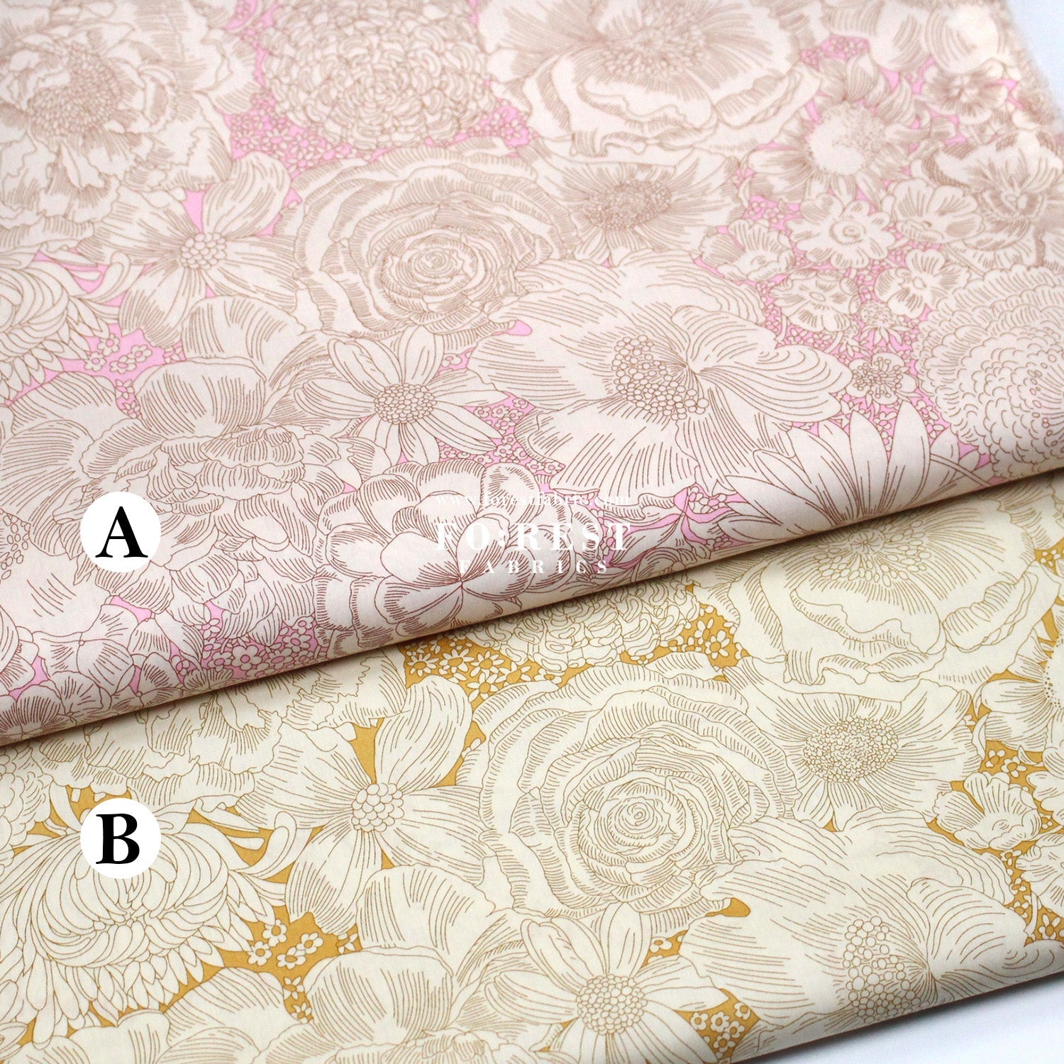 Liberty of London (Tana Lawn™ Cotton Fabric) - English Bloom - FO:REST Fabric 布恩堂Liberty fabrictana lawnjapanese fabricykk zipper