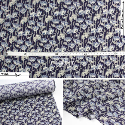 Liberty of London (Tana Lawn™ Cotton Fabric) - Erito Poppy - FO:REST Fabric 布恩堂Liberty fabrictana lawnjapanese fabricykk zipper