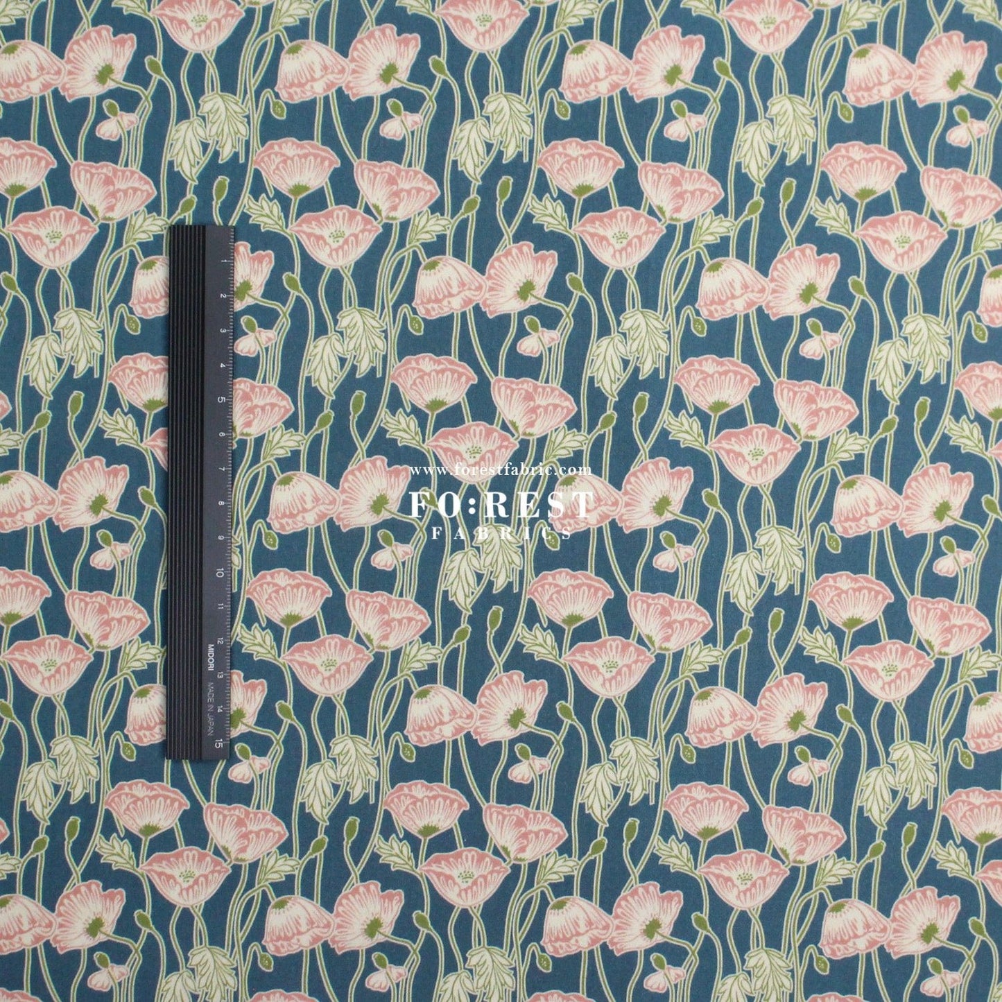 Liberty of London (Tana Lawn™ Cotton Fabric) - Erito Poppy - FO:REST Fabric 布恩堂Liberty fabrictana lawnjapanese fabricykk zipper