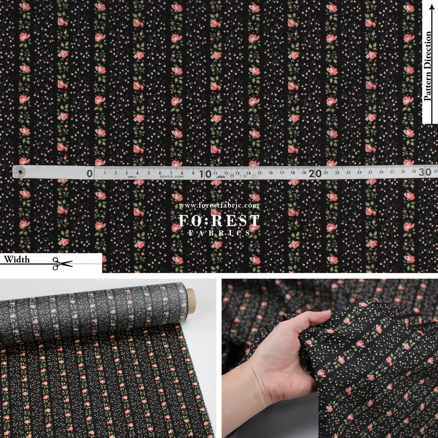 Liberty of London (Tana Lawn™ Cotton Fabric) - Evie Stripe - FO:REST Fabric 布恩堂Liberty fabrictana lawnjapanese fabricykk zipper
