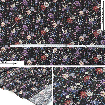 Liberty of London (Tana Lawn™ Cotton Fabric) - Floral Garland - FO:REST Fabric 布恩堂Liberty fabrictana lawnjapanese fabricykk zipper