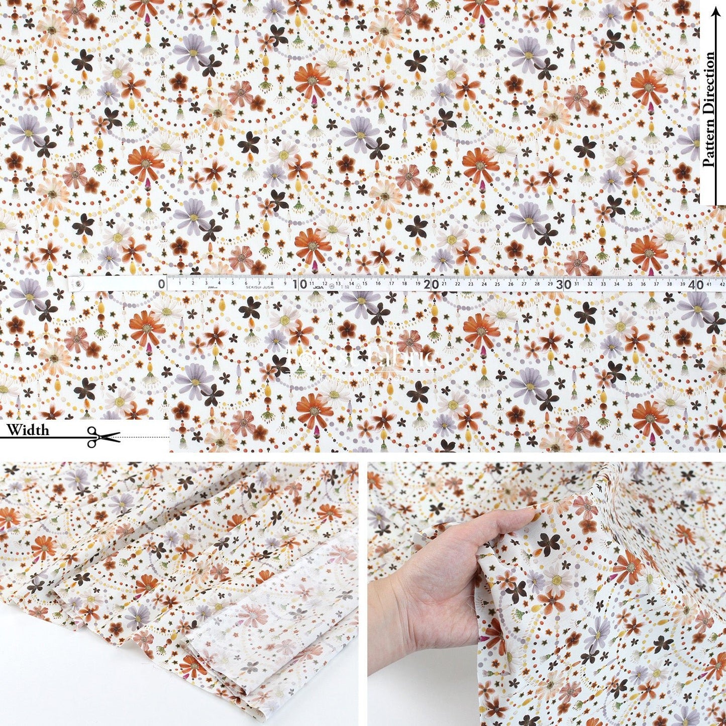 Liberty of London (Tana Lawn™ Cotton Fabric) - Floral Garland - FO:REST Fabric 布恩堂Liberty fabrictana lawnjapanese fabricykk zipper