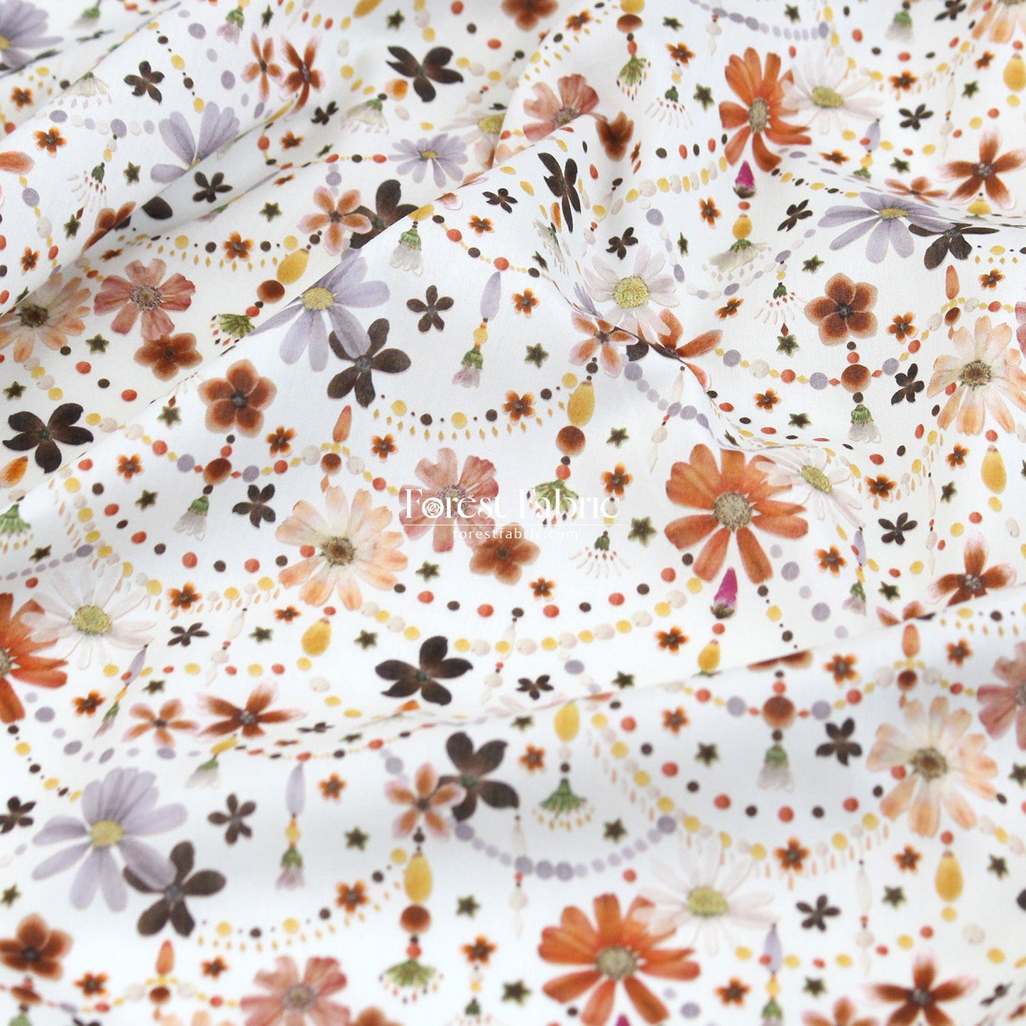 Liberty of London (Tana Lawn™ Cotton Fabric) - Floral Garland - FO:REST Fabric 布恩堂Liberty fabrictana lawnjapanese fabricykk zipper