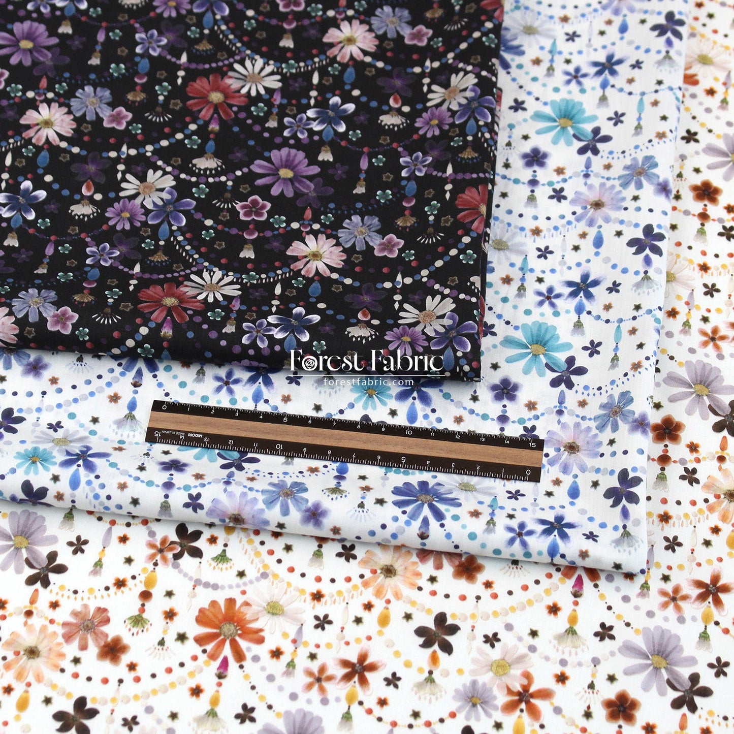 Liberty of London (Tana Lawn™ Cotton Fabric) - Floral Garland - FO:REST Fabric 布恩堂Liberty fabrictana lawnjapanese fabricykk zipper