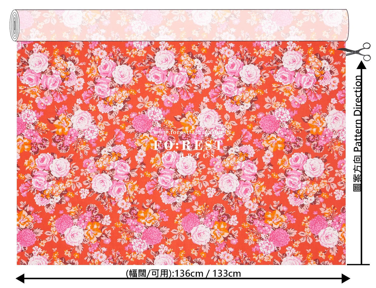 Liberty of London (Tana Lawn™ Cotton Fabric) - Flower Crown - FO:REST Fabric 布恩堂Liberty fabrictana lawnjapanese fabricykk zipper