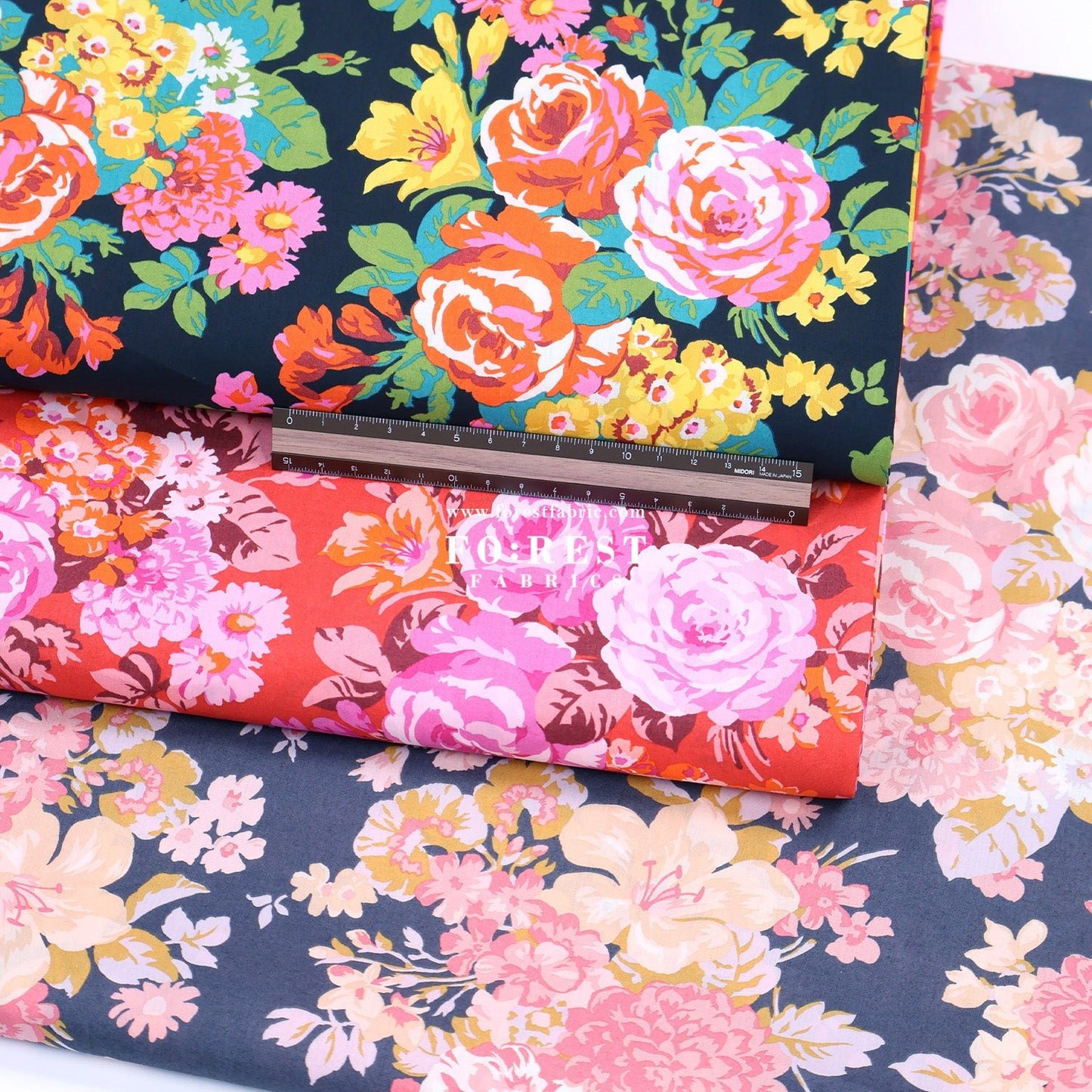 Liberty of London (Tana Lawn™ Cotton Fabric) - Flower Crown - FO:REST Fabric 布恩堂Liberty fabrictana lawnjapanese fabricykk zipper