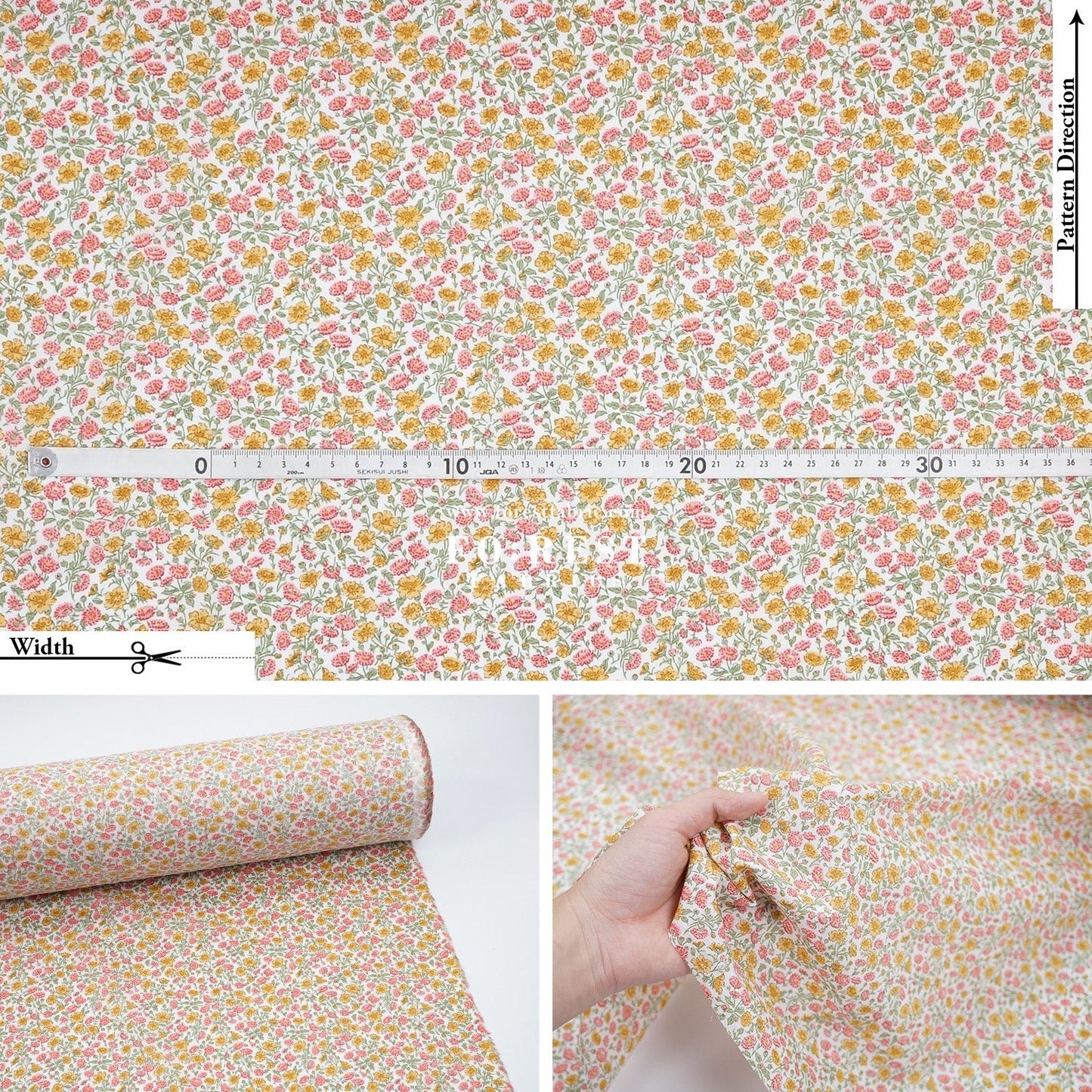 Liberty of London (Tana Lawn™ Cotton Fabric) - Freyja Daisy - FO:REST Fabric 布恩堂Liberty fabrictana lawnjapanese fabricykk zipper
