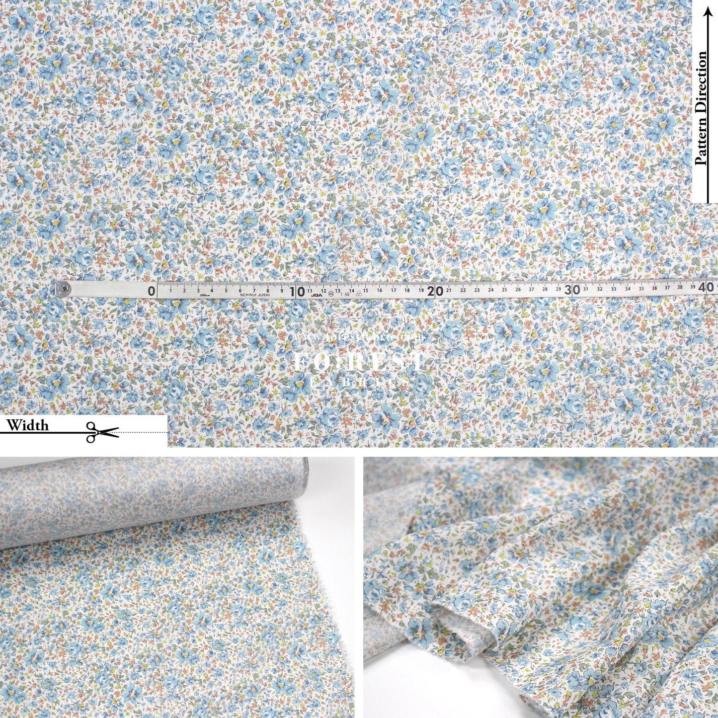 Liberty of London (Tana Lawn™ Cotton Fabric) - Gemma Medow - FO:REST Fabric 布恩堂Liberty fabrictana lawnjapanese fabricykk zipper