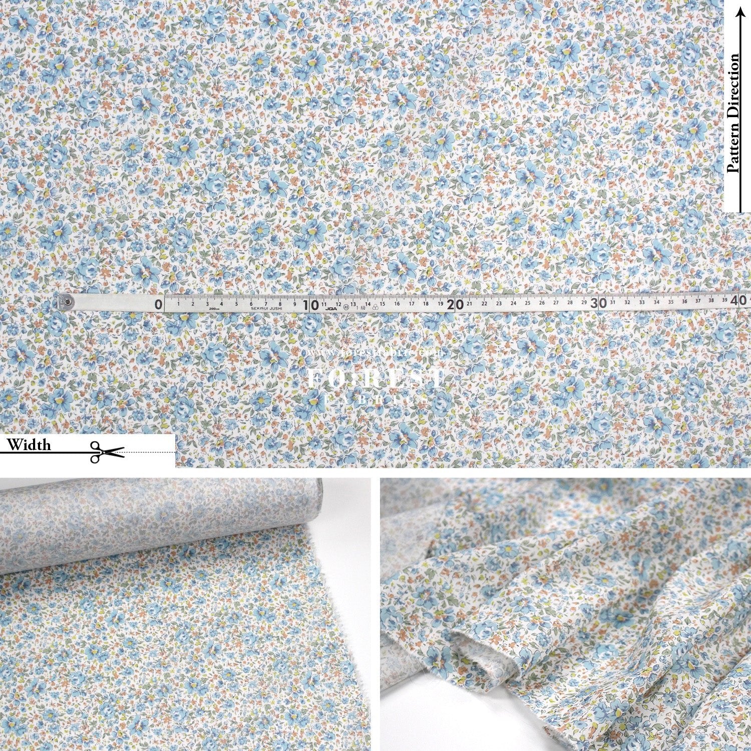 Liberty of London (Tana Lawn™ Cotton Fabric) - Gemma Medow - FO:REST Fabric 布恩堂Liberty fabrictana lawnjapanese fabricykk zipper