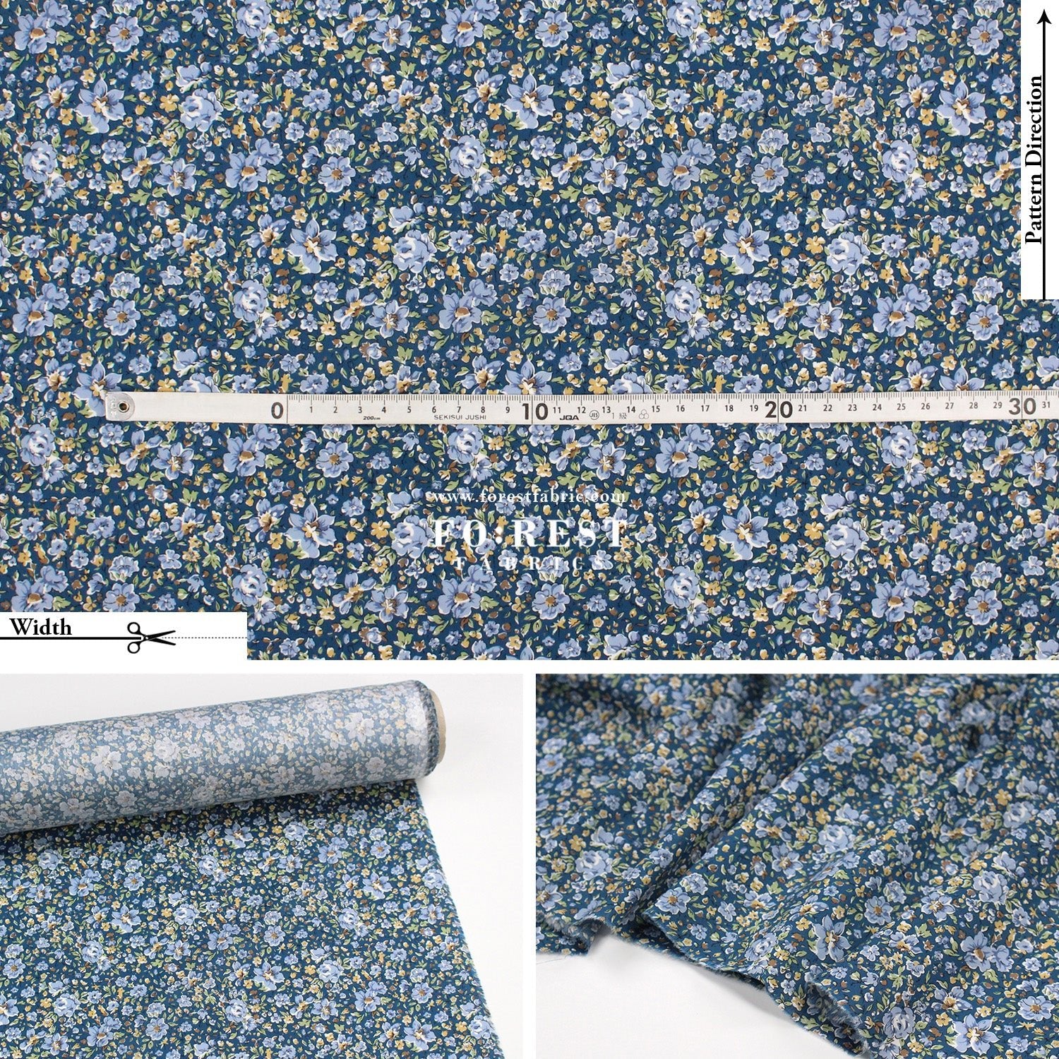 Liberty of London (Tana Lawn™ Cotton Fabric) - Gemma Medow - FO:REST Fabric 布恩堂Liberty fabrictana lawnjapanese fabricykk zipper