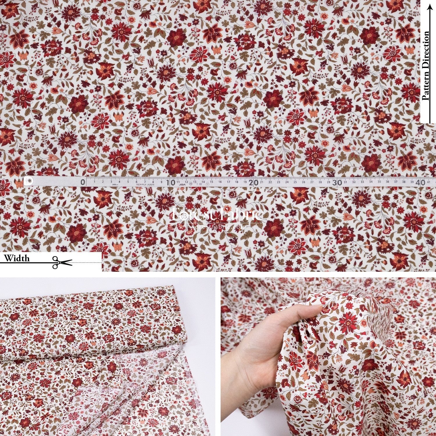 Liberty of London (Tana Lawn™ Cotton Fabric) - Grace Emily Bell - FO:REST Fabric 布恩堂Liberty fabrictana lawnjapanese fabricykk zipper