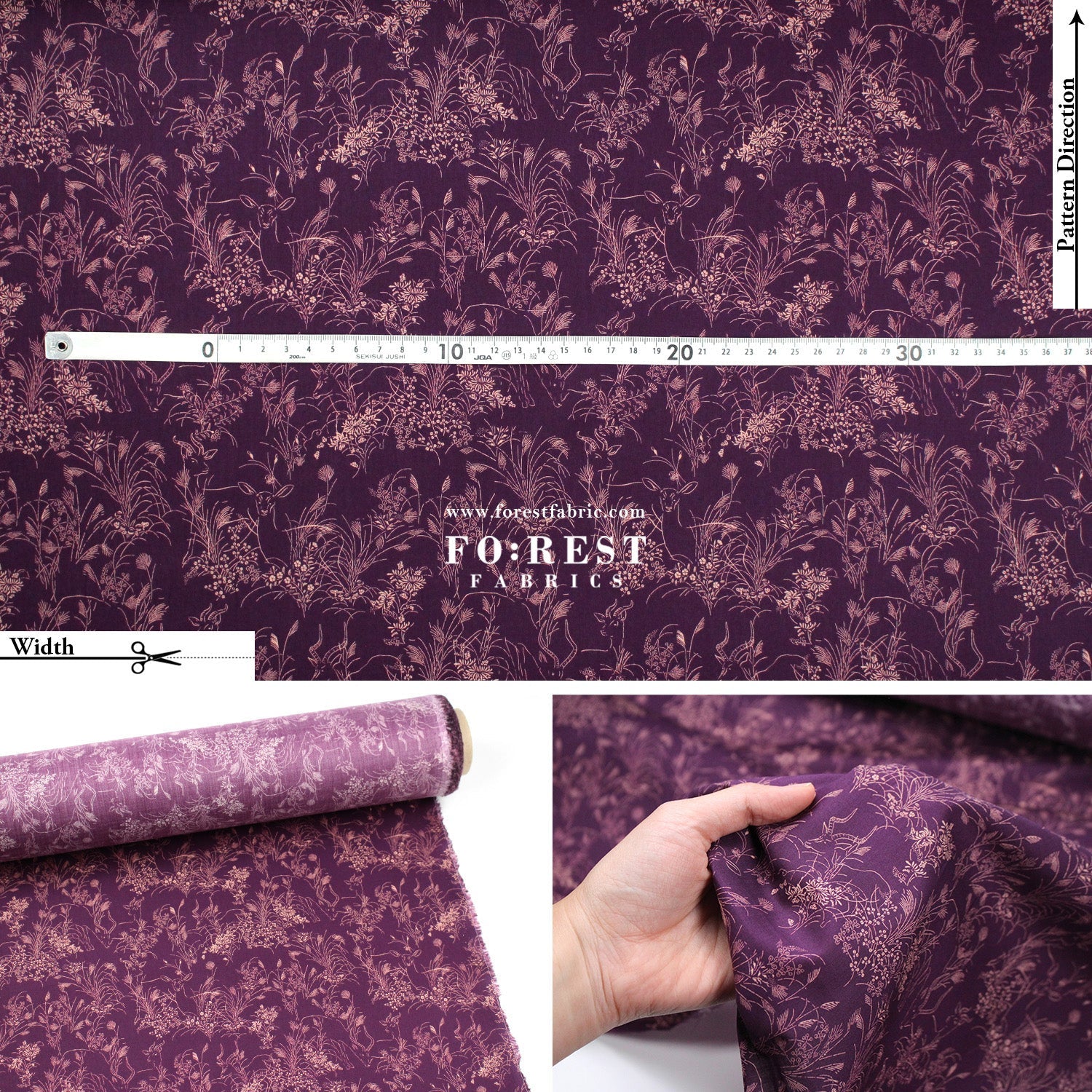 Liberty of London (Tana Lawn™ Cotton Fabric) - Grazing - FO:REST Fabric 布恩堂Liberty fabrictana lawnjapanese fabricykk zipper