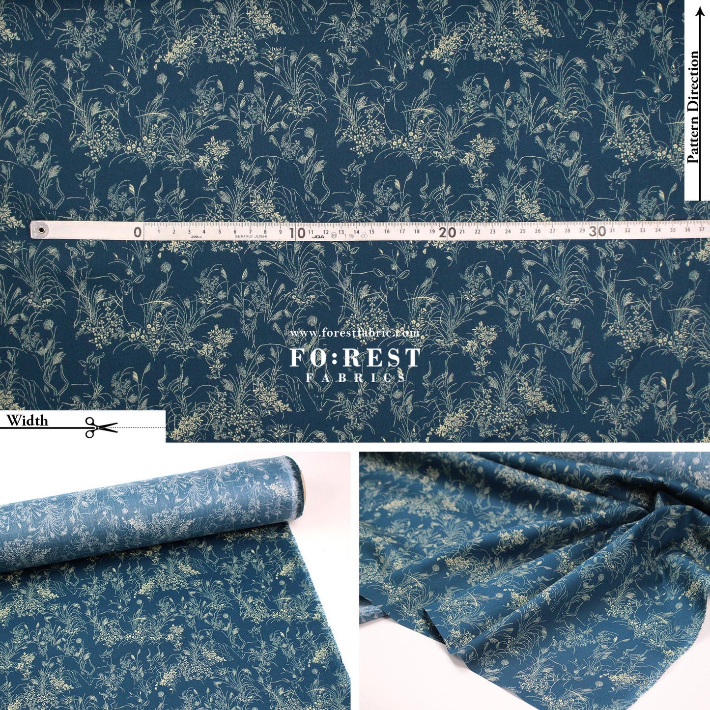 Liberty of London (Tana Lawn™ Cotton Fabric) - Grazing - FO:REST Fabric 布恩堂Liberty fabrictana lawnjapanese fabricykk zipper