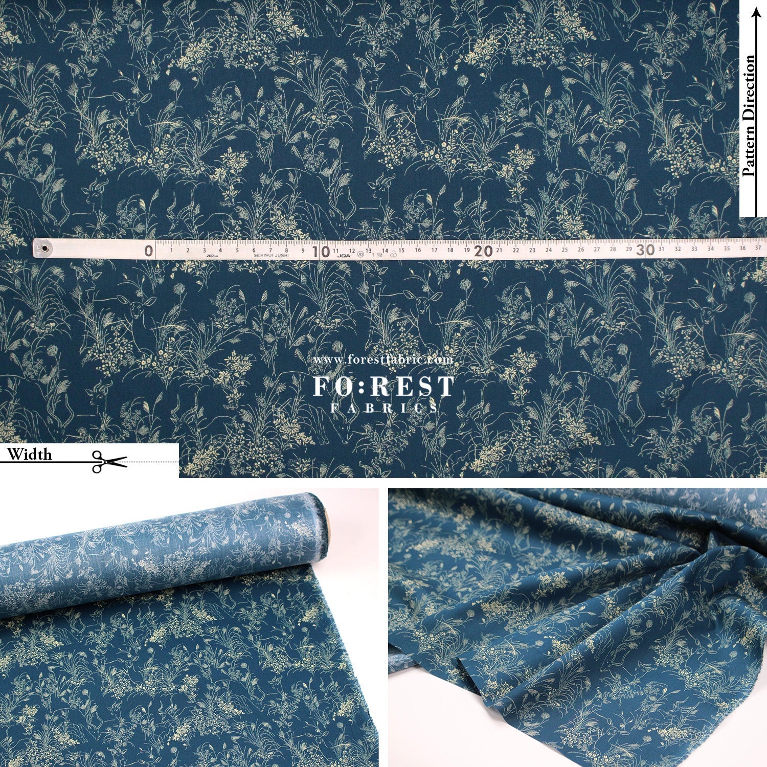 Liberty of London (Tana Lawn™ Cotton Fabric) - Grazing - FO:REST Fabric 布恩堂Liberty fabrictana lawnjapanese fabricykk zipper