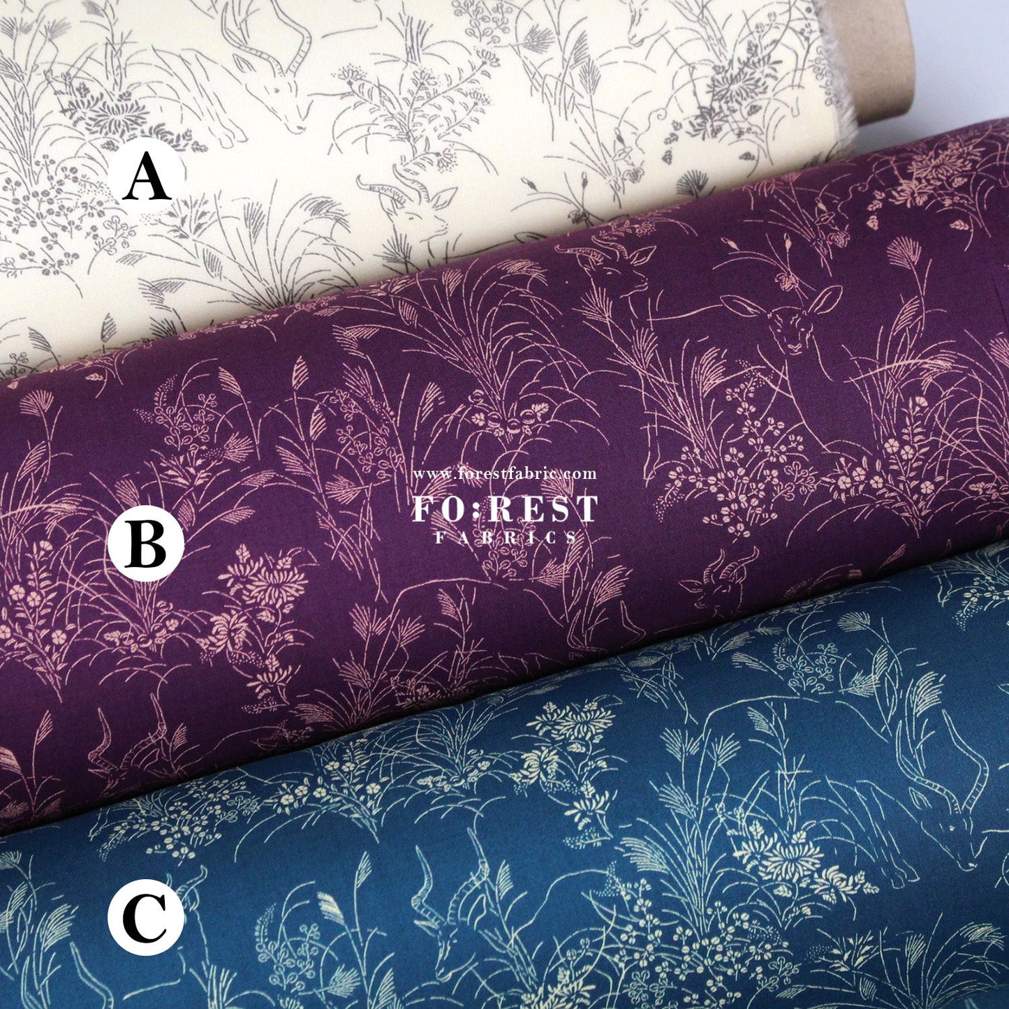 Liberty of London (Tana Lawn™ Cotton Fabric) - Grazing - FO:REST Fabric 布恩堂Liberty fabrictana lawnjapanese fabricykk zipper