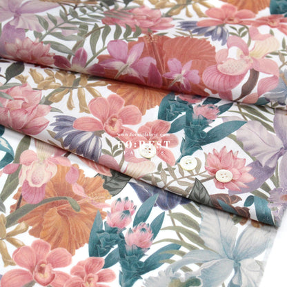 Liberty of London (Tana Lawn™ Cotton Fabric) - Greenhouse Tropic - FO:REST Fabric 布恩堂Liberty fabrictana lawnjapanese fabricykk zipper
