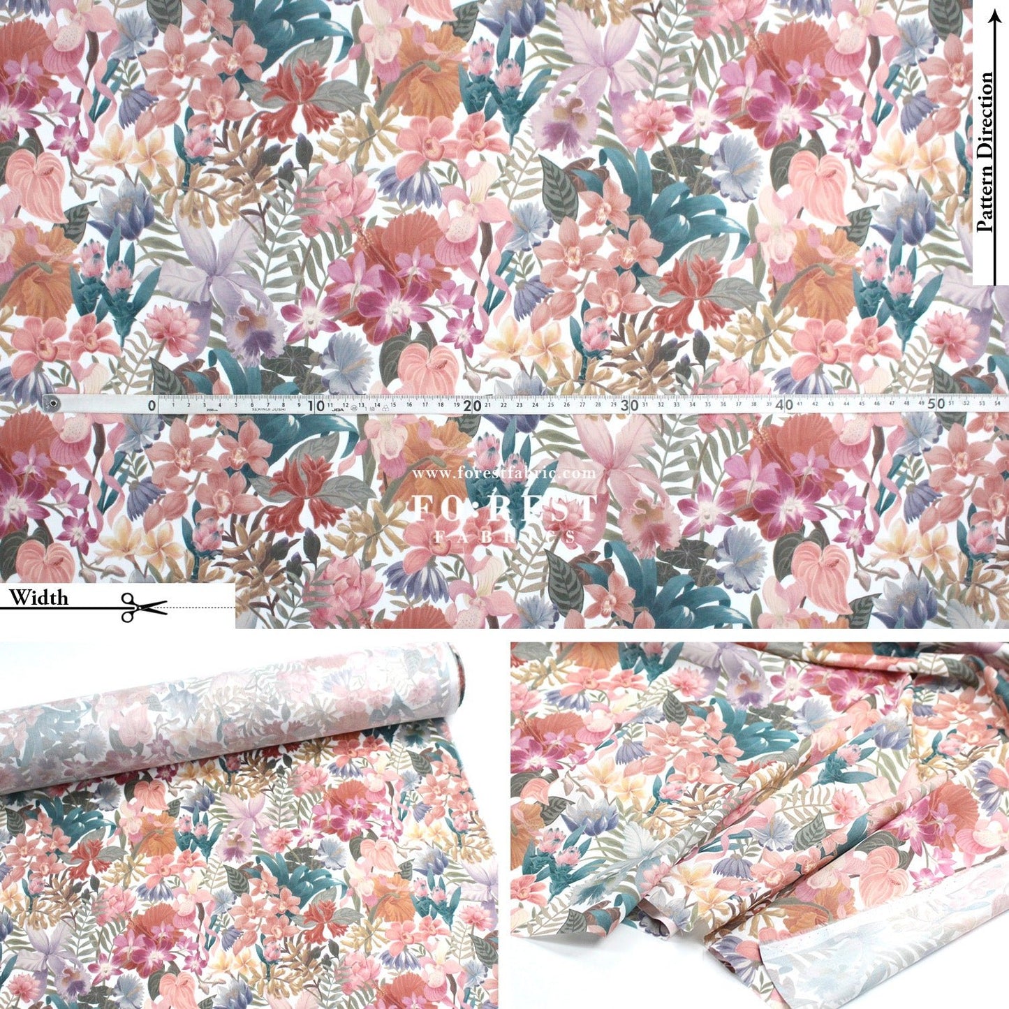 Liberty of London (Tana Lawn™ Cotton Fabric) - Greenhouse Tropic - FO:REST Fabric 布恩堂Liberty fabrictana lawnjapanese fabricykk zipper