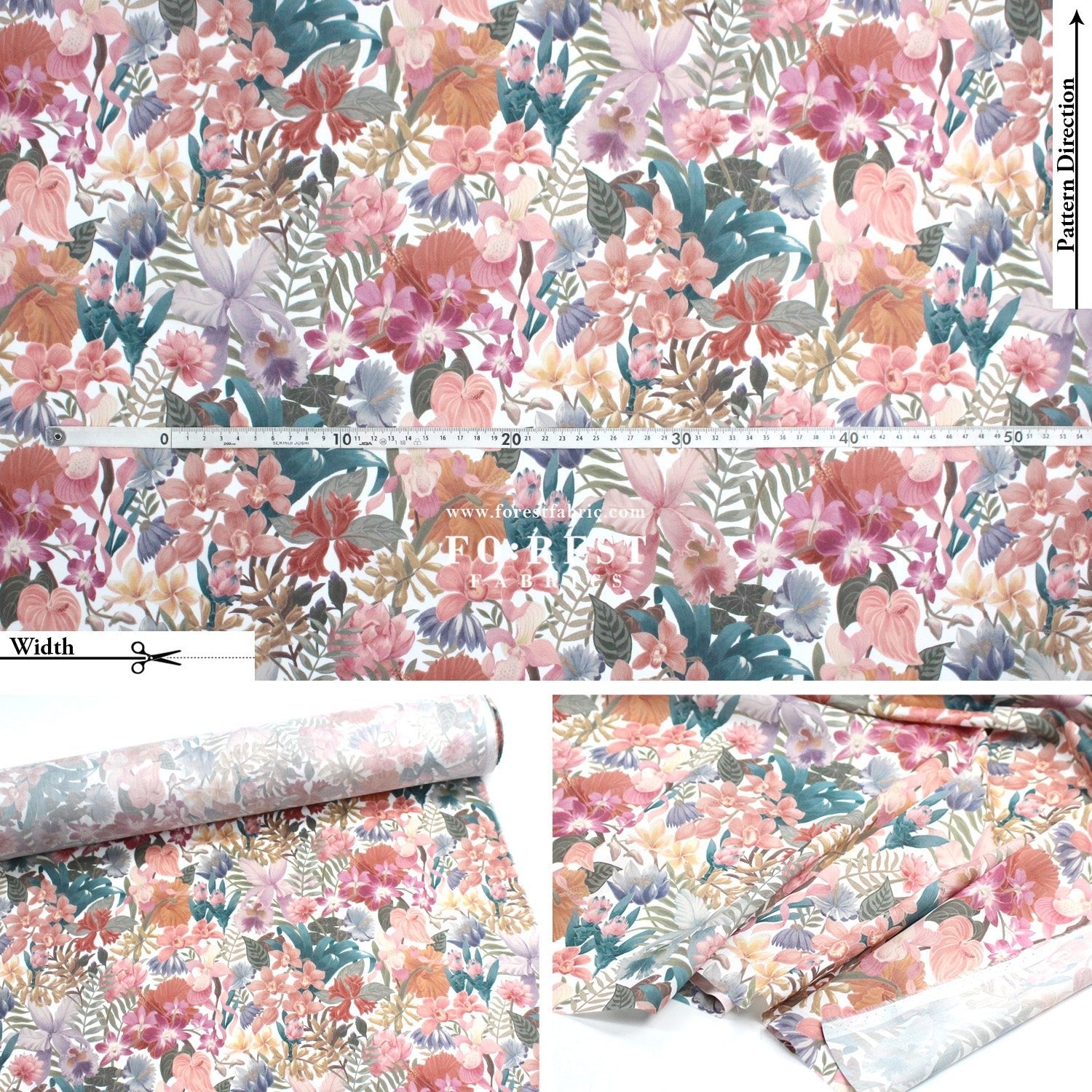 Liberty of London (Tana Lawn™ Cotton Fabric) - Greenhouse Tropic - FO:REST Fabric 布恩堂Liberty fabrictana lawnjapanese fabricykk zipper